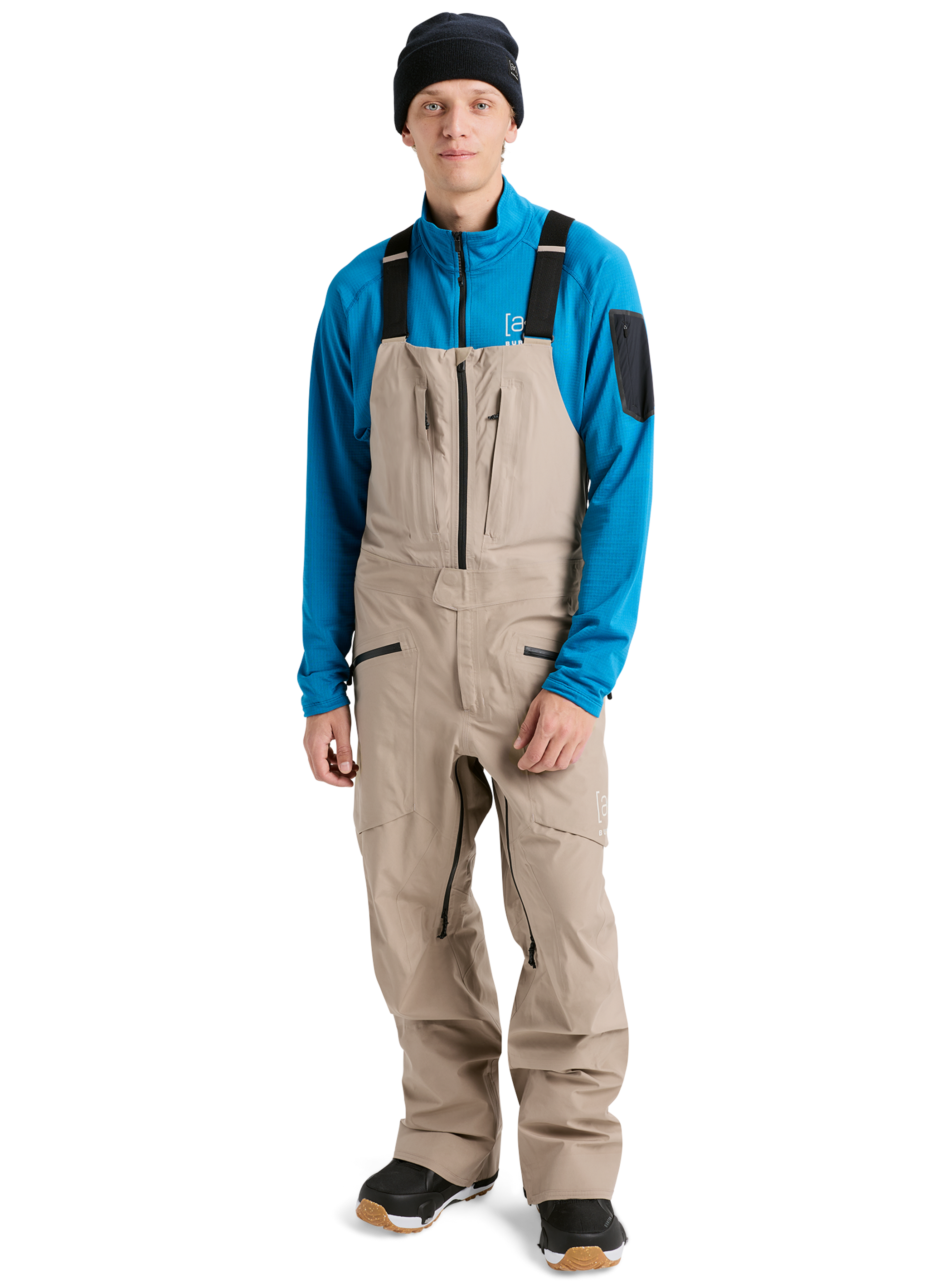 Product image of Men's Burton [ak] Freebird GORE‑TEX 3L Stretch Bib Pants[Variant:Summit Taupe]