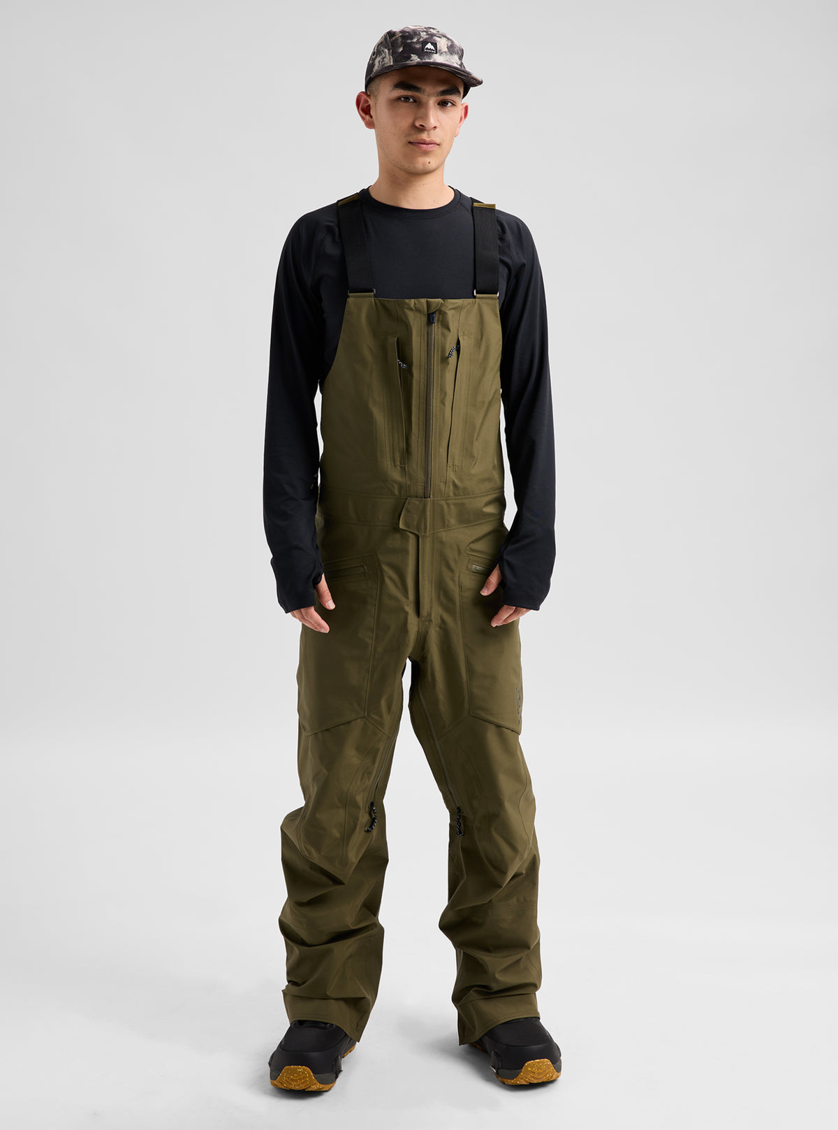 Product image of Men's Burton [ak] Freebird GORE‑TEX 3L Stretch Bib Pants[Variant:Dried Moss]