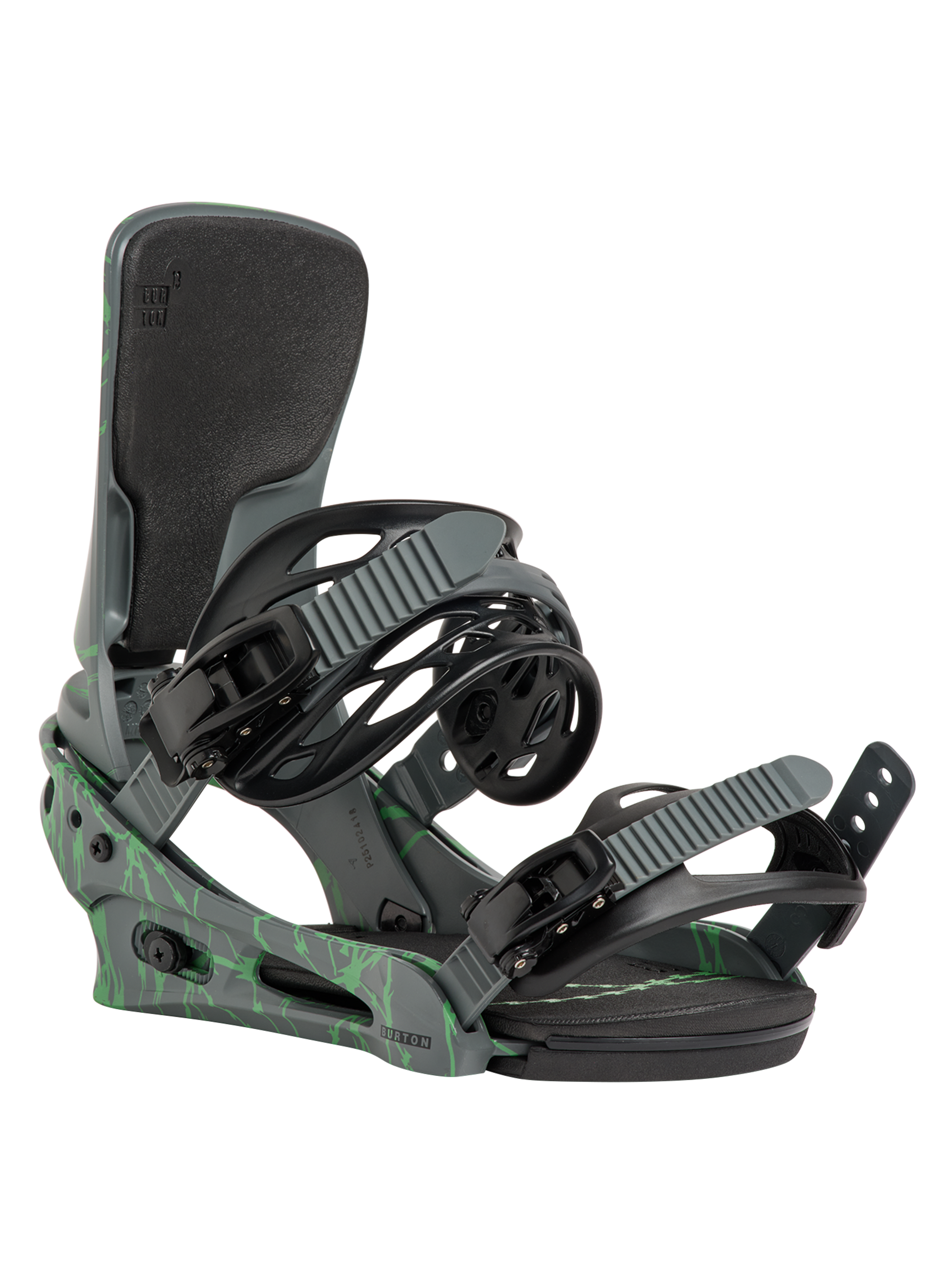 Product image of Men's Burton Cartel Re:Flex Snowboard Bindings[Variant:Gray / Green Voltage]