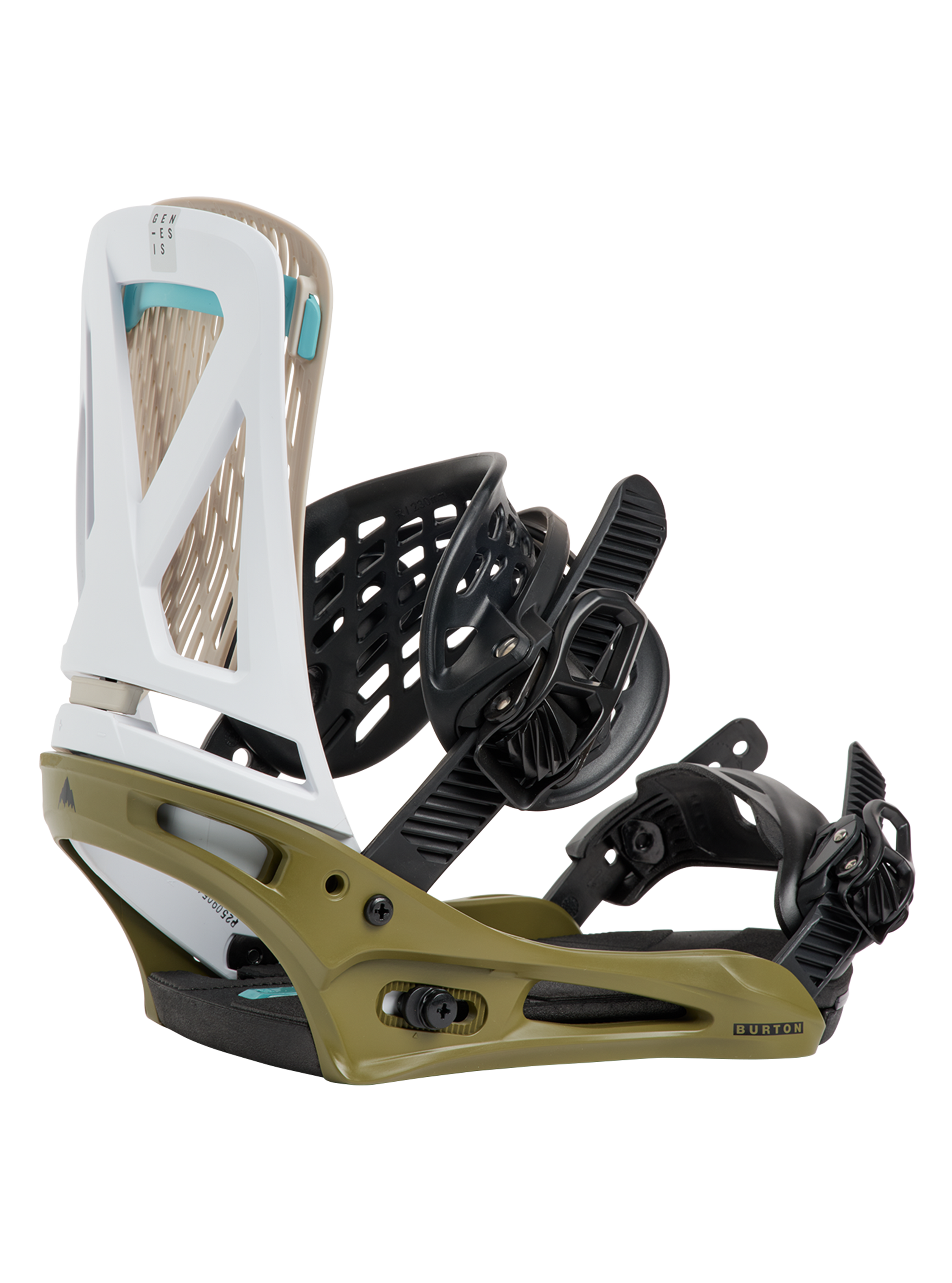 Product image of Men's Burton Genesis Re:Flex Snowboard Bindings[Variant:White / Dried Moss]