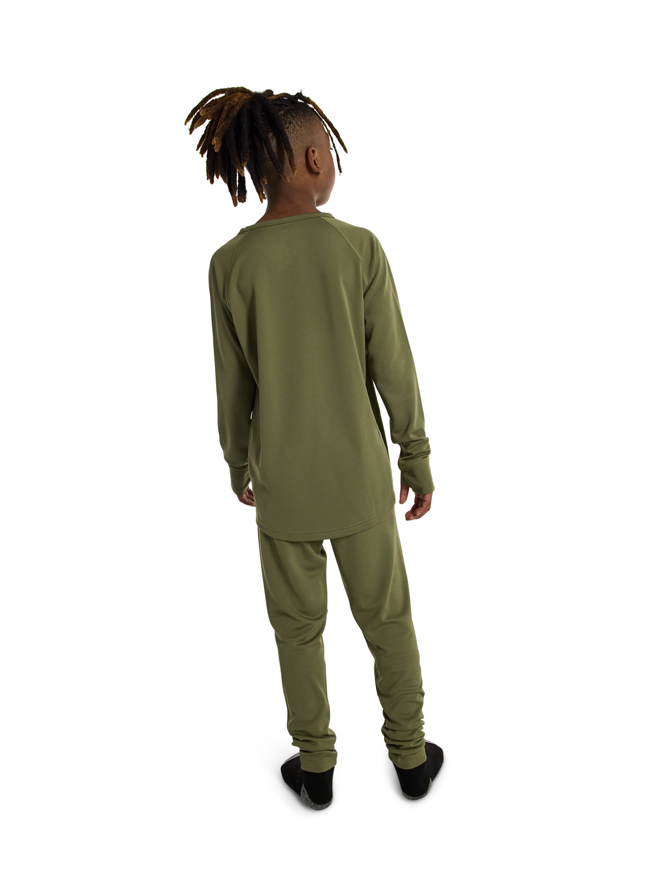 Product image of Kids' Burton Lightweight Base Layer Set[Variant:Forest Moss]