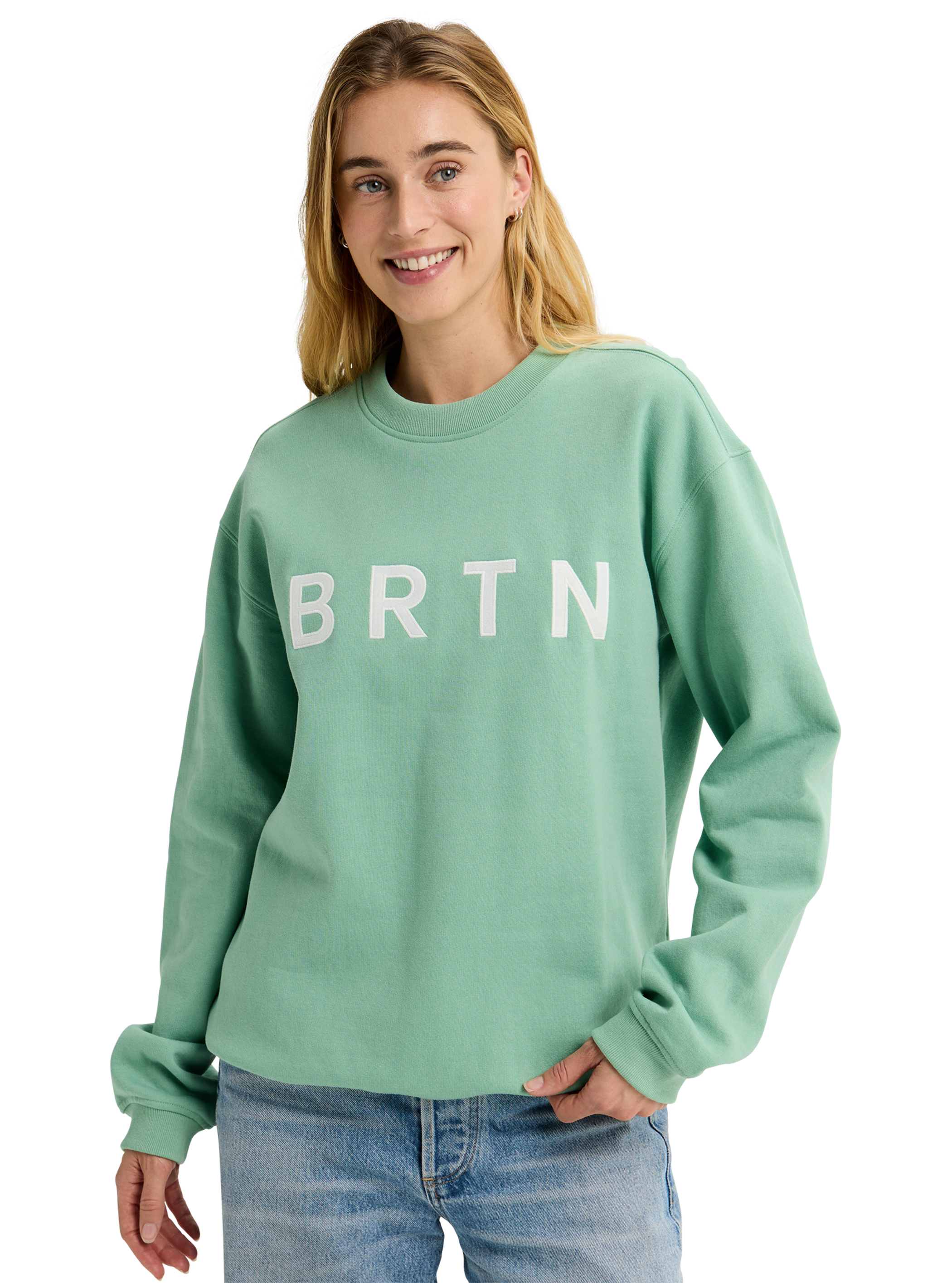 Product image of Burton BRTN Crewneck Sweatshirt[Variant:Soft Sage]