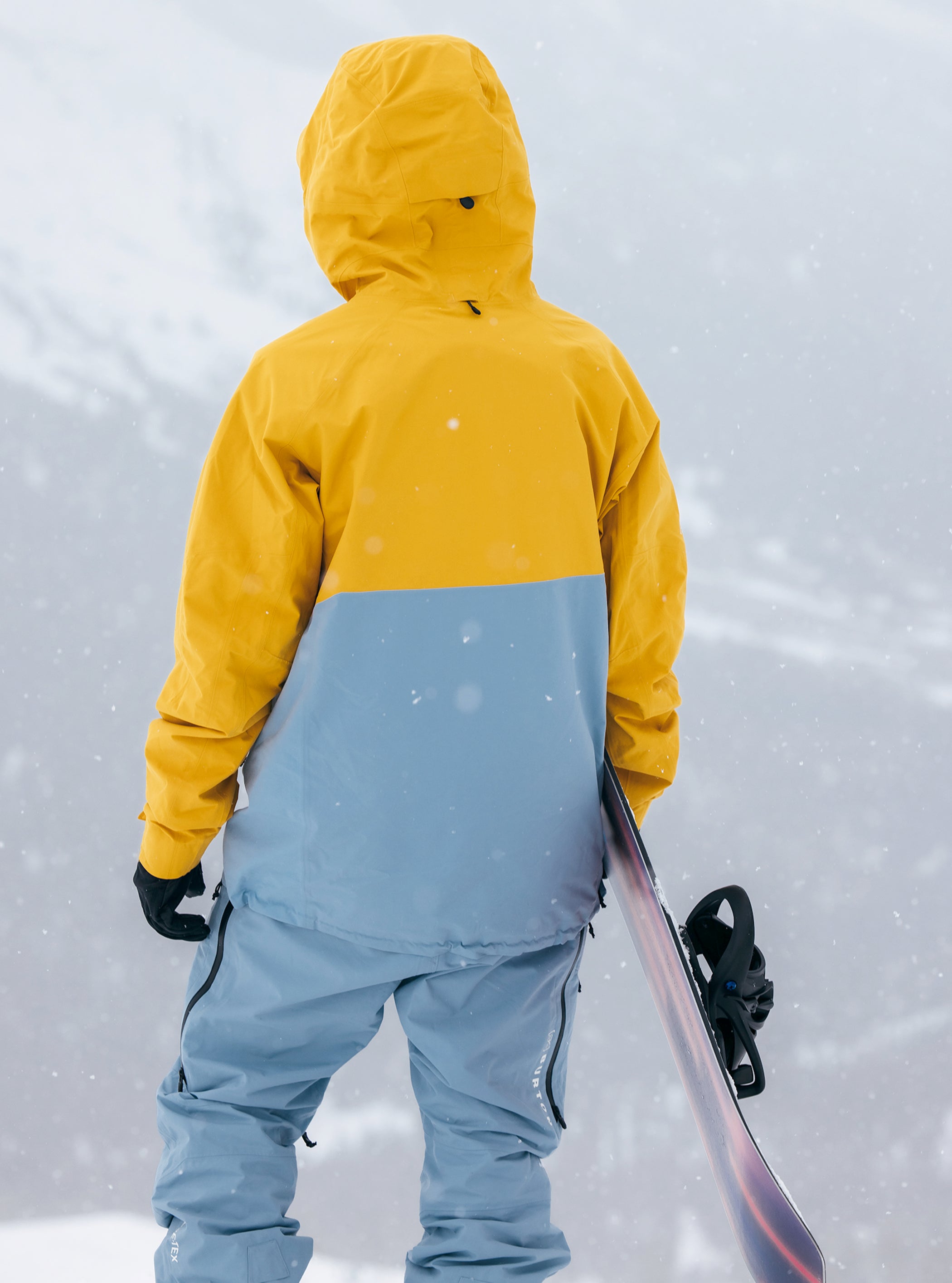 Product image of Men's Burton [ak] Velocity GORE‑TEX 2L Anorak Jacket[Variant:Goldenrod / Dusty Blue]