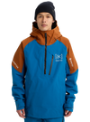 Product image of Men's Burton [ak] Velocity GORE‑TEX 2L Anorak Jacket[Variant:Blue Teal / Chestnut Brown]