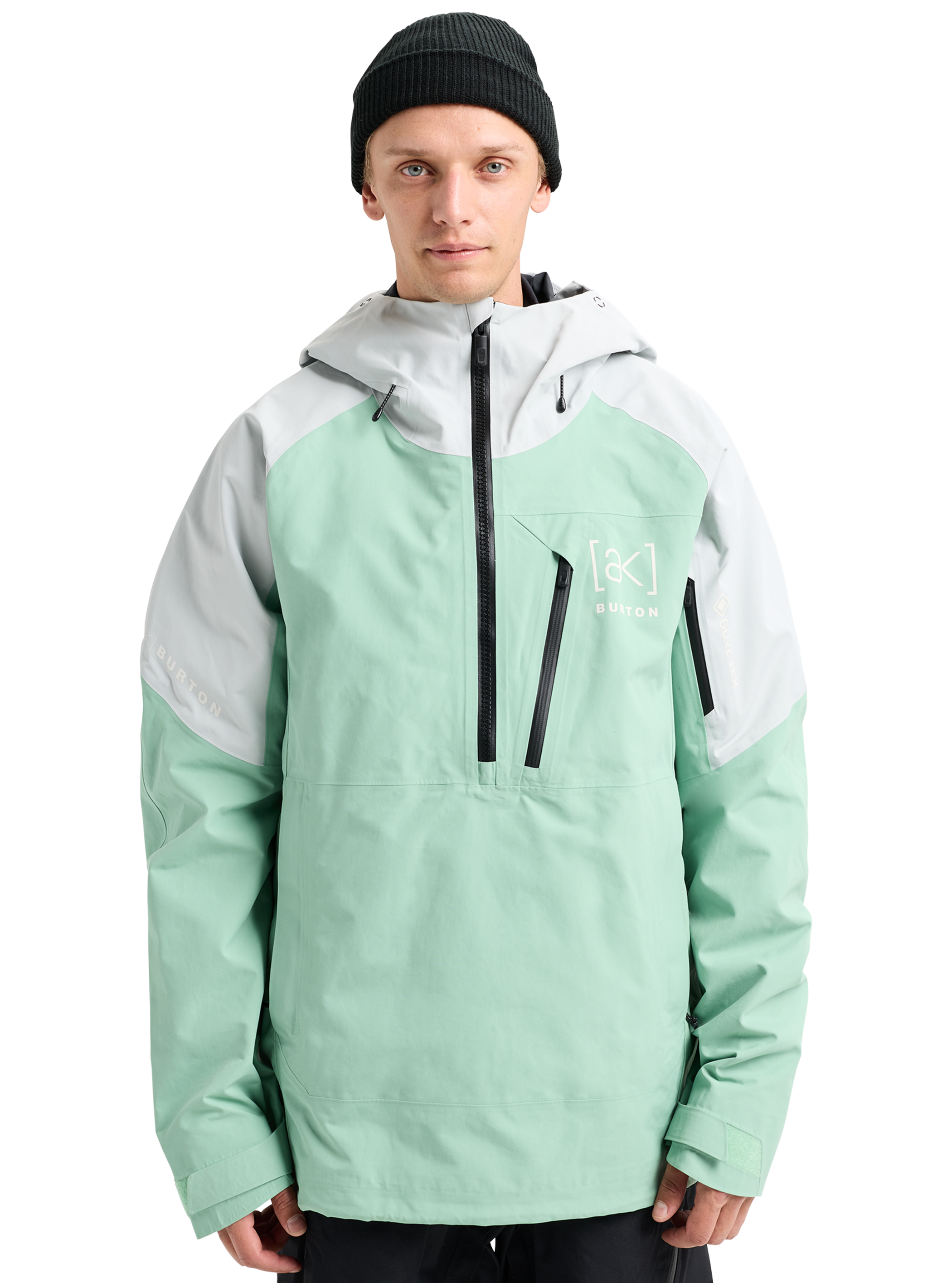 Product image of Men's Burton [ak] Velocity GORE‑TEX 2L Anorak Jacket[Variant:Soft Sage / Gray Cloud]