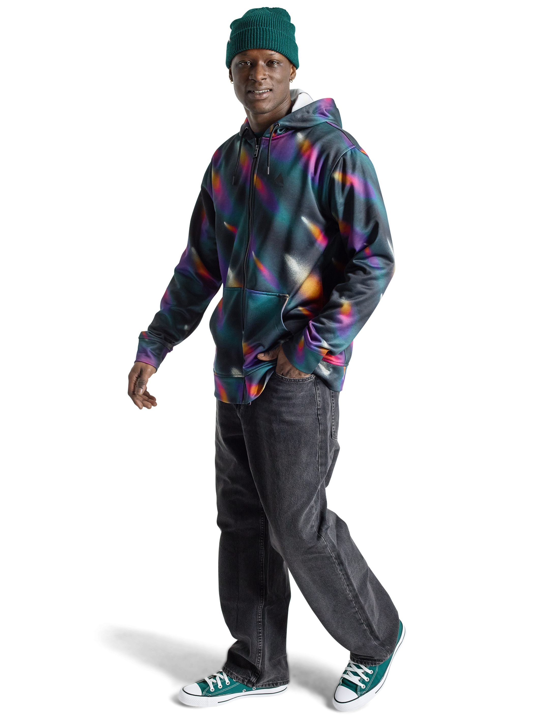 メンズ Burton オーク フルジップ フーディー