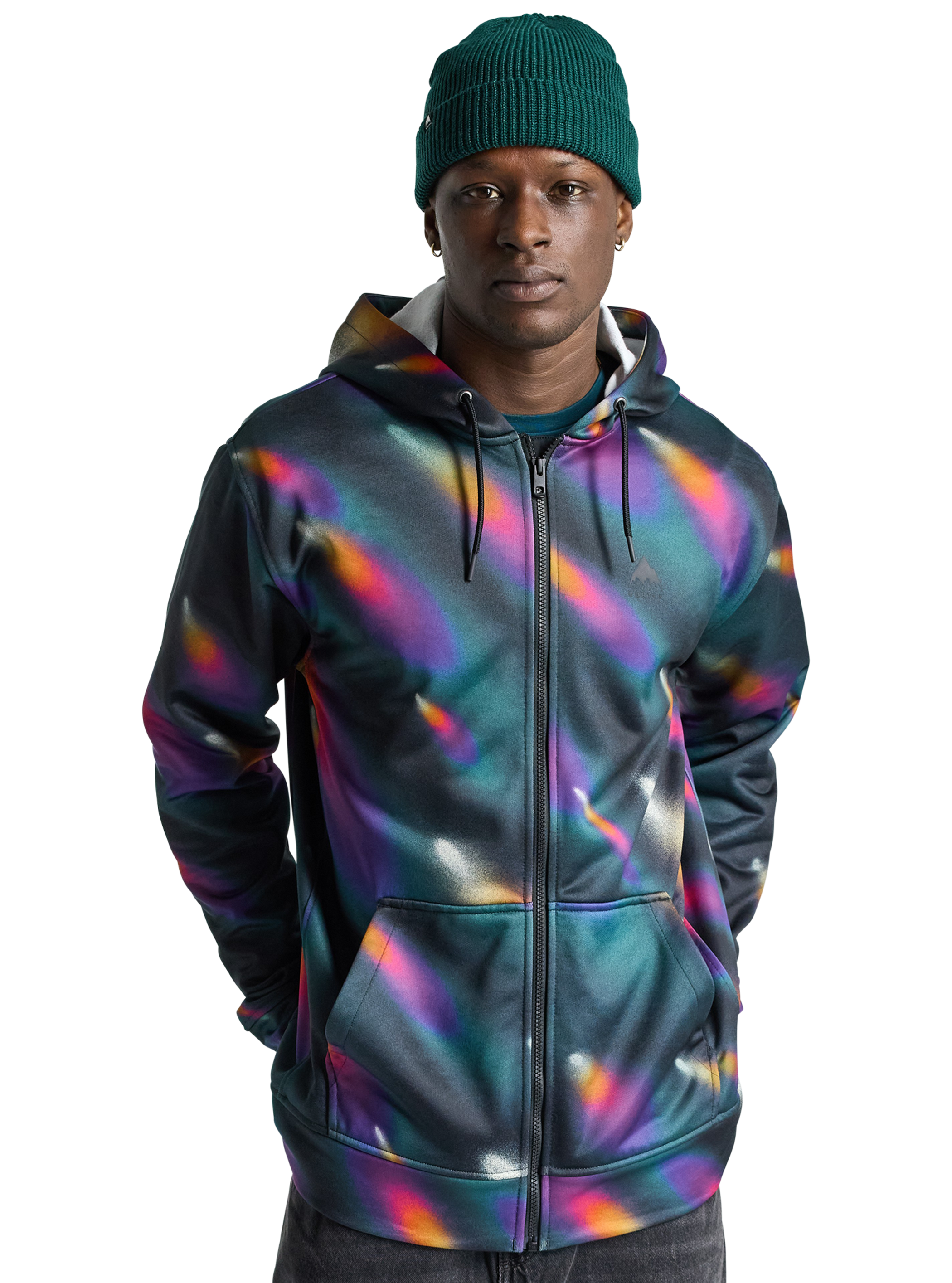 メンズ Burton オーク フルジップ フーディー