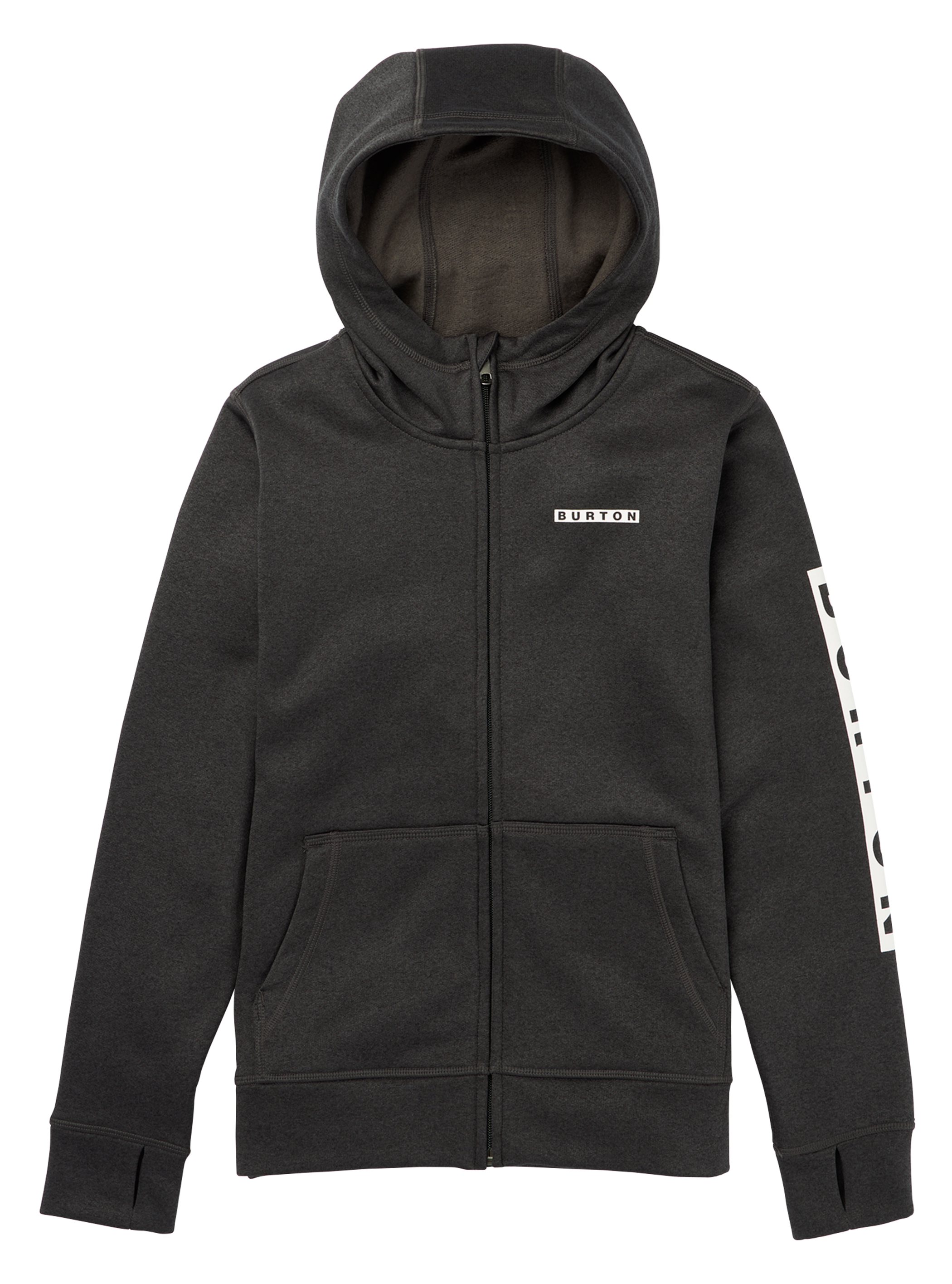 Product image of Kids' Burton Oak Full-Zip Hoodie[Variant:True Black Heather]