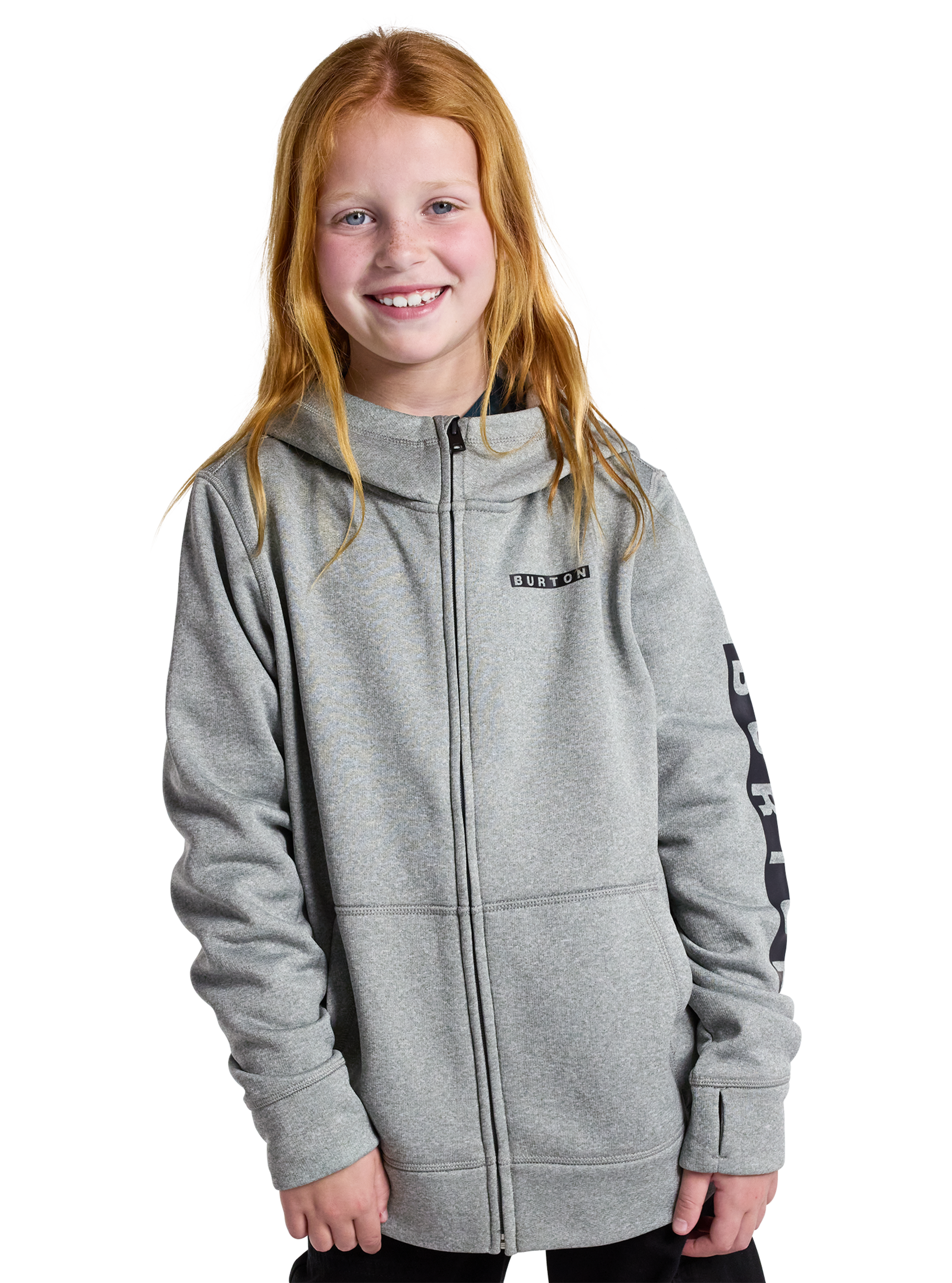 Product image of Kids' Burton Oak Full-Zip Hoodie[Variant:Gray Heather]
