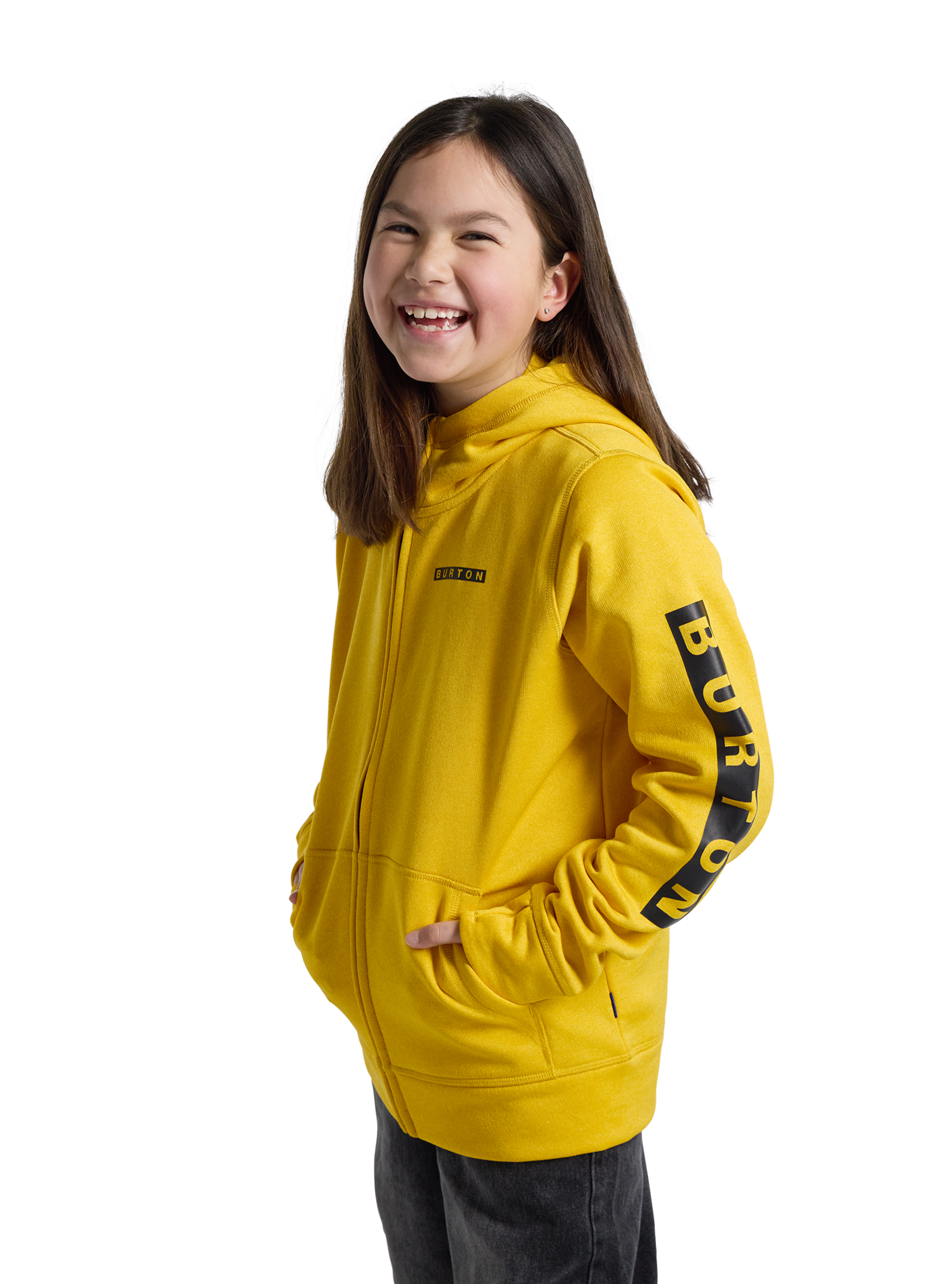 Product image of Kids' Burton Oak Full-Zip Hoodie[Variant:Goldenrod Heather]