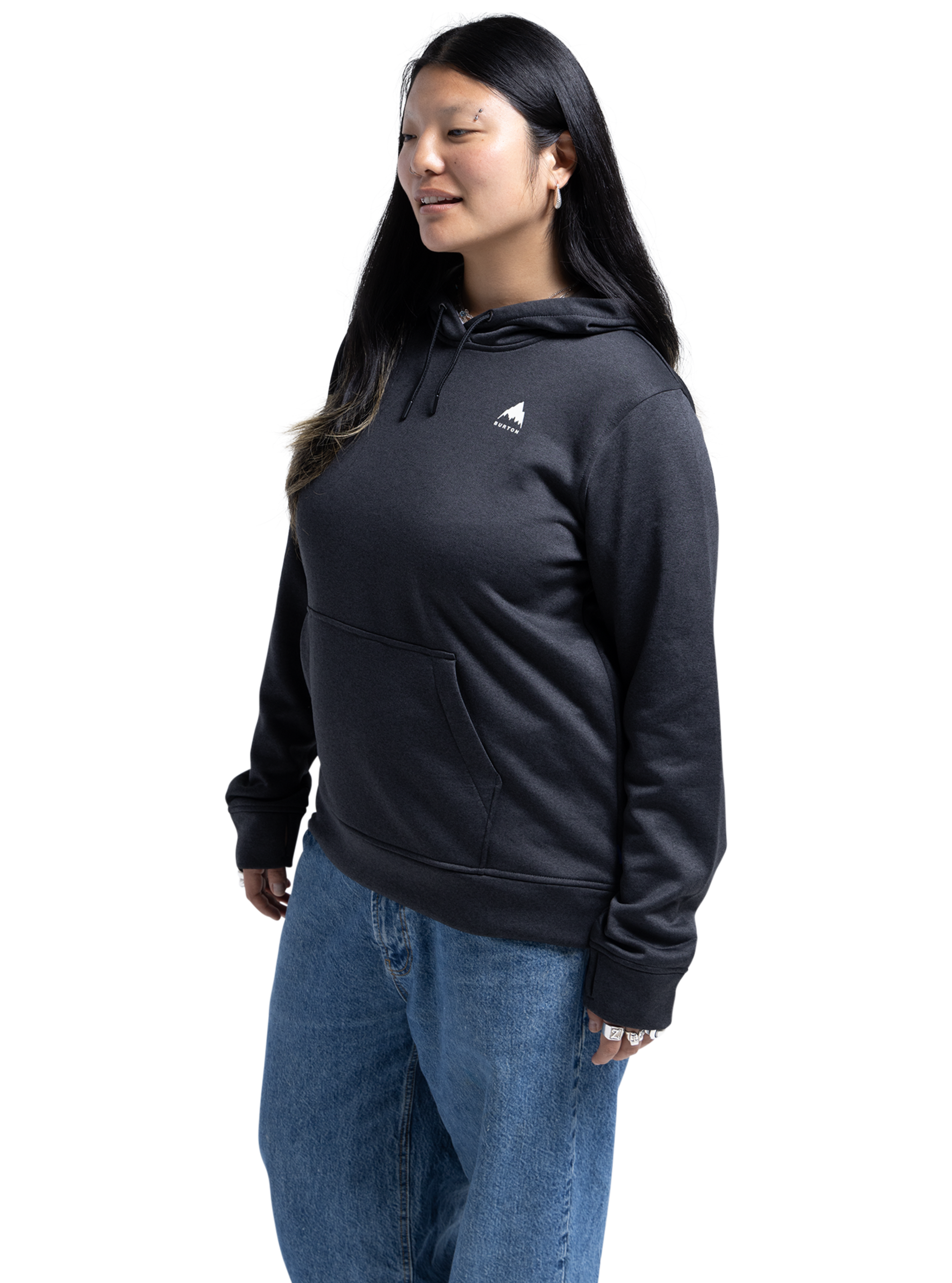 Product image of Women's Burton Oak Pullover Hoodie[Variant:True Black Heather]