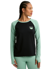 Product image of Women's Burton Roadie Base Layer Tech T-Shirt (Sample)[Variant:True Black / Soft Sage]