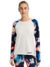 Product image of Women's Burton Roadie Base Layer Tech T-Shirt[Variant:Stout White / Floral Blue]