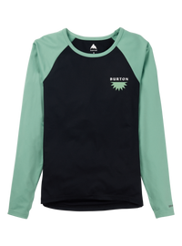 Product image of Women's Burton Roadie Base Layer Tech T-Shirt[Variant:True Black / Soft Sage]