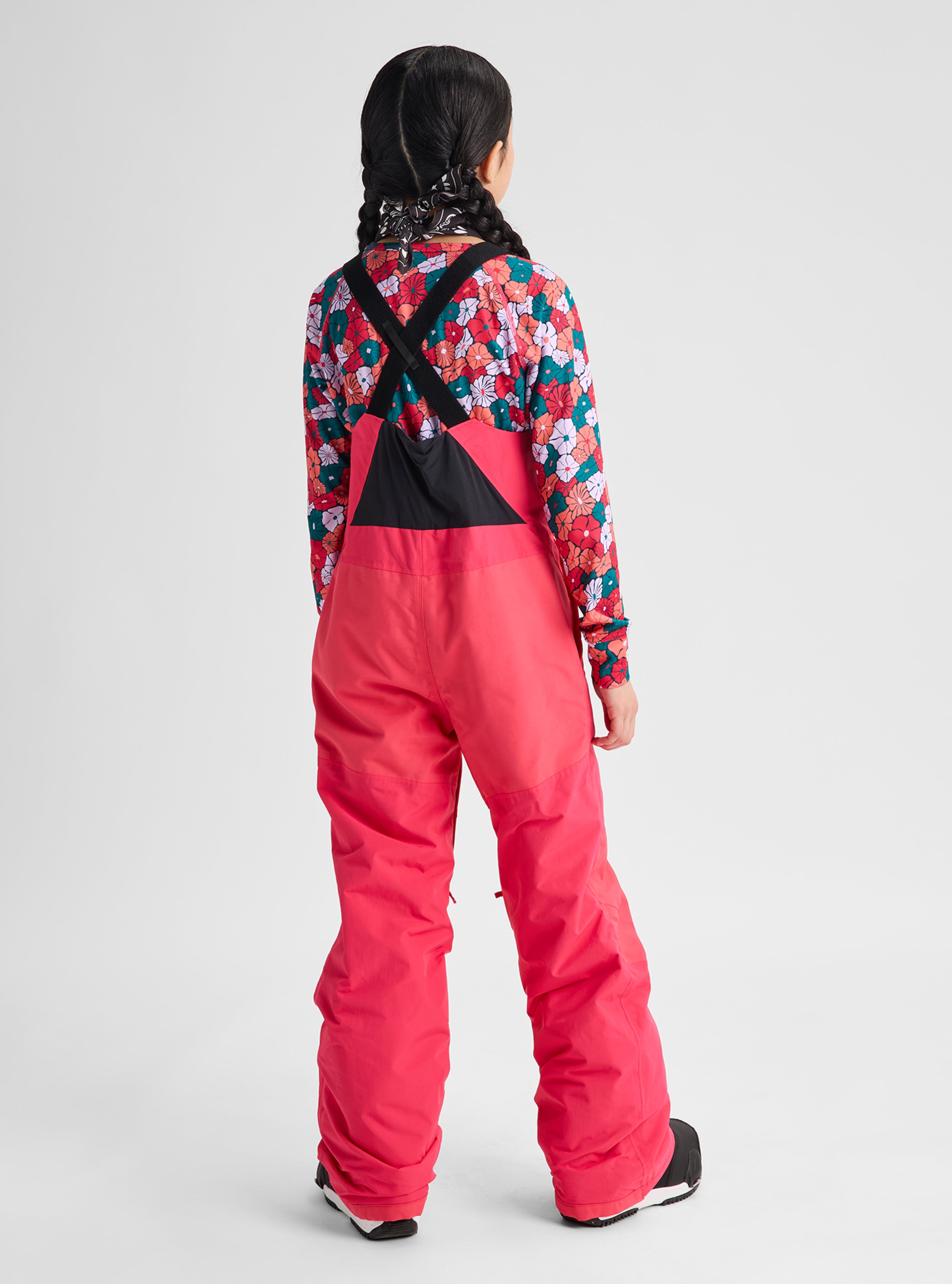 【美品】BURTON スノーボードウェア ビブパンツ XS ピンク BURTON スノーボードビブパンツ XS ピンク Kids' Burton Skylar 2L Bib