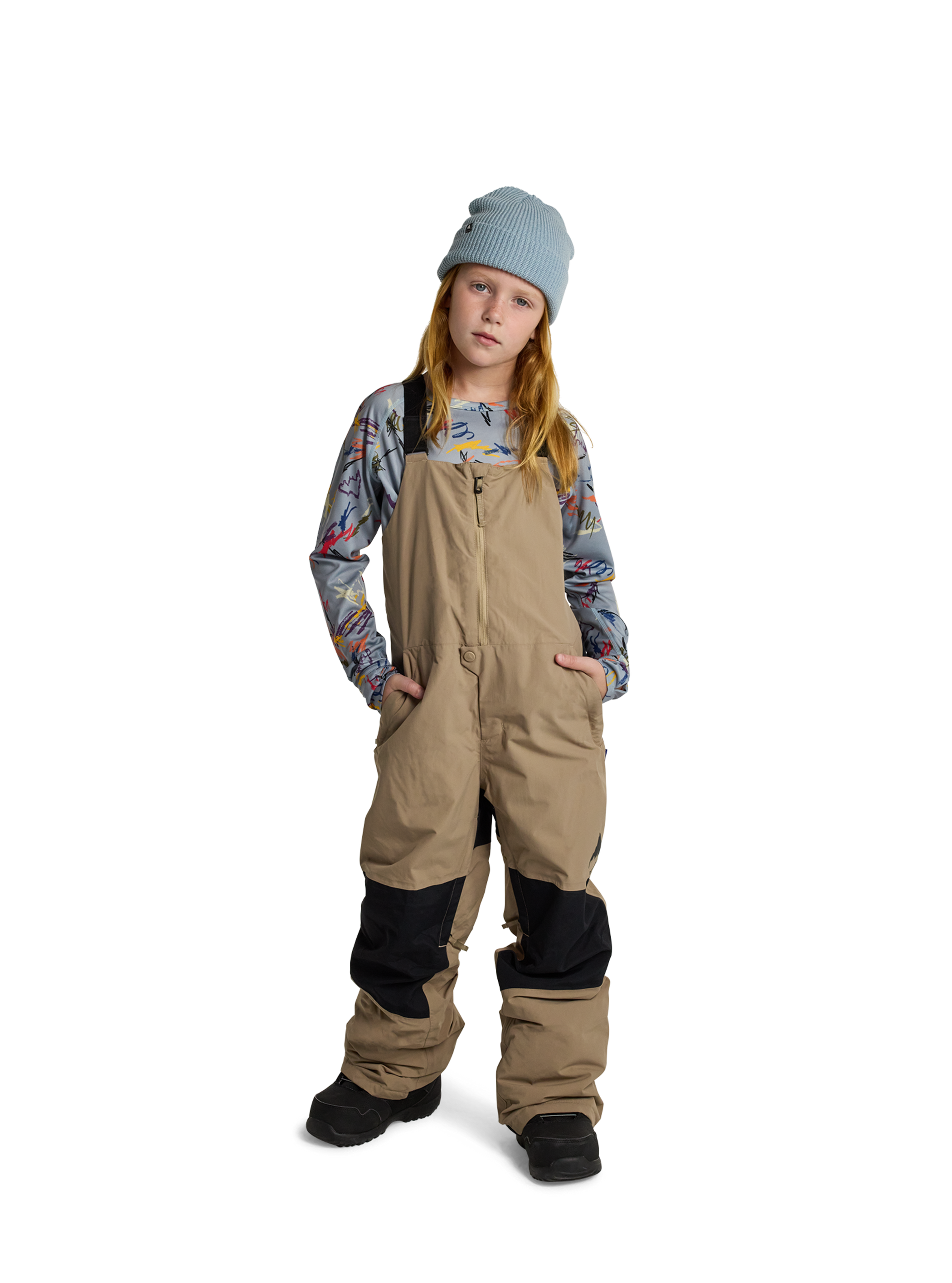Product image of Kids' Burton Skylar 2L Bib Pants[Variant:Summit Taupe]