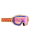 Product image of Anon Relapse Jr. Low Bridge Fit Goggles + MFI® Face Mask[Variant:Frame: Hotdoggin, Lens: Blue Amber (50% / S1)]