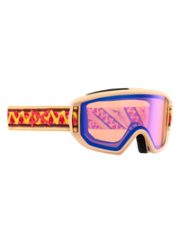 Product image of Anon Relapse Jr. Low Bridge Fit Goggles + MFI® Face Mask[Variant:Frame: Hotdoggin, Lens: Blue Amber (50% / S1)]