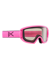 Product image of Anon Relapse Jr. Low Bridge Fit Goggles + MFI® Face Mask[Variant:Frame: Pink, Lens: Smoke (35% / S2)]