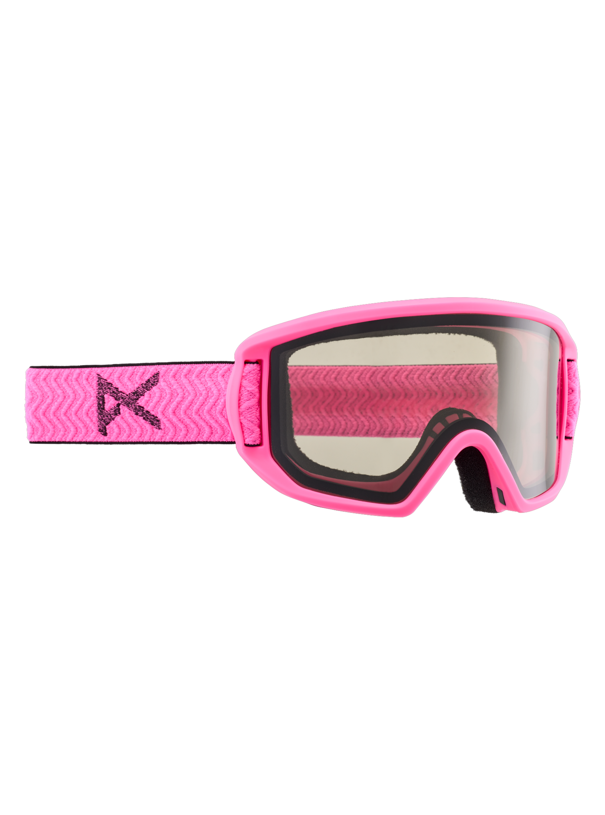 Product image of Anon Relapse Jr. Low Bridge Fit Goggles + MFI® Face Mask[Variant:Frame: Pink, Lens: Smoke (35% / S2)]