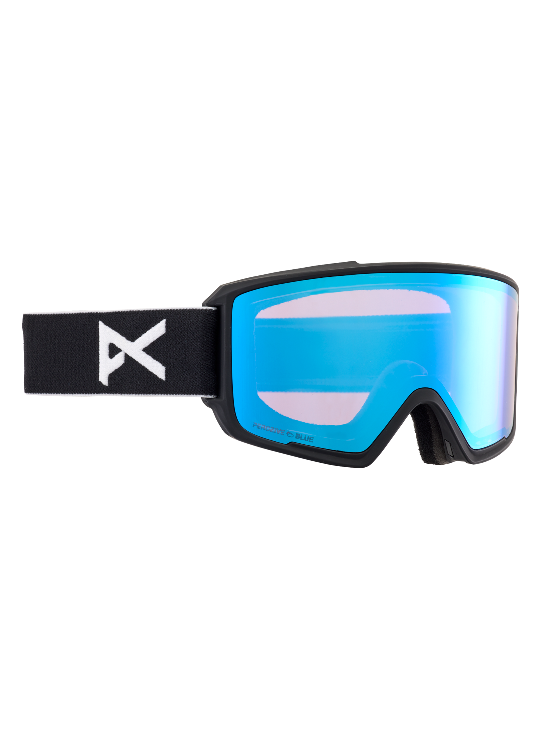 Product image of Anon M3 Goggles + Bonus Lens + MFI® Face Mask[Variant:Frame: Black, Lens: Perceive Variable Blue (21% / S2), Spare Lens: Perceive Cloudy Pink (53% / S1)]