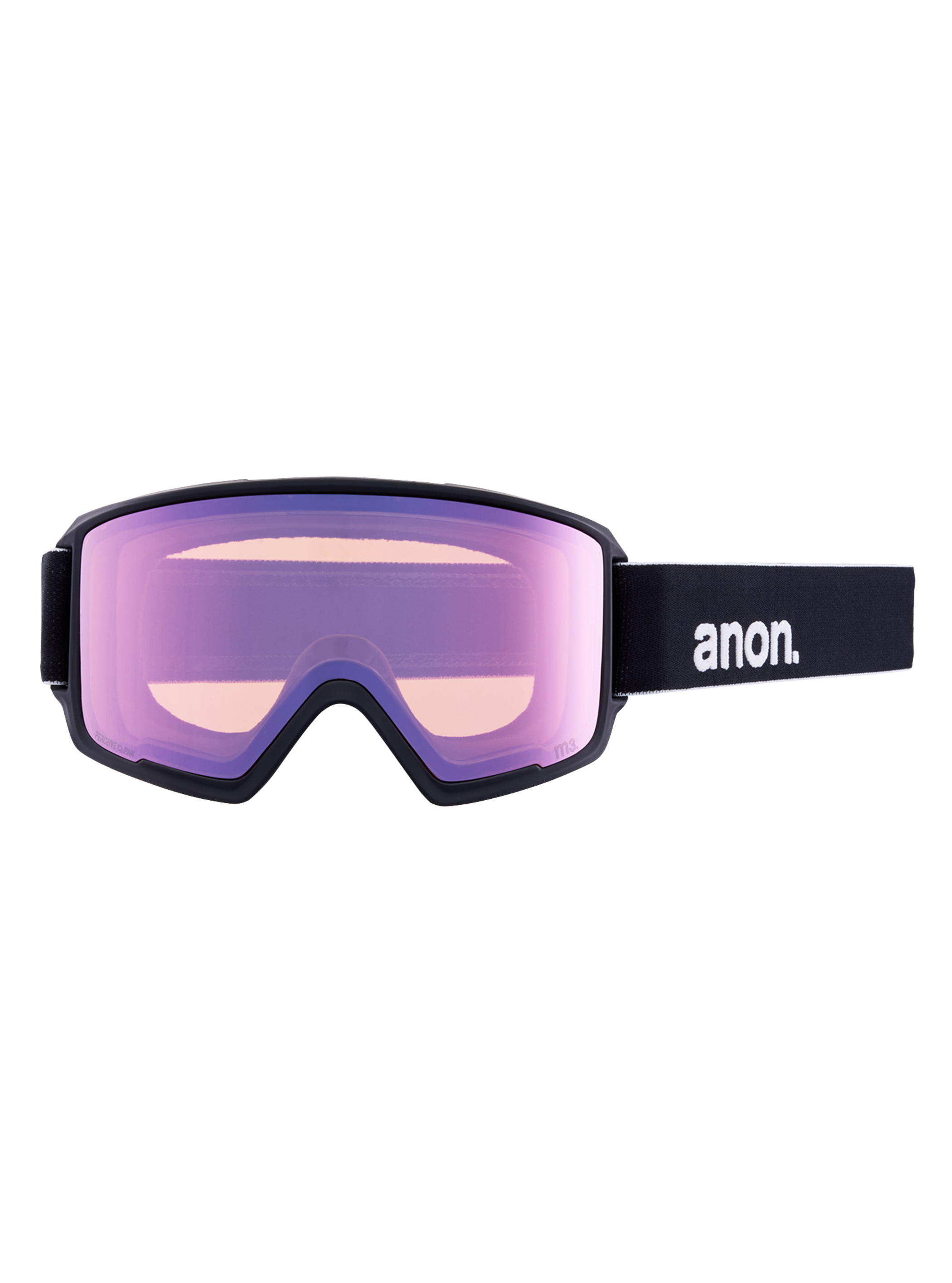 Product image of Anon M3 Goggles + Bonus Lens + MFI® Face Mask[Variant:Frame: Black, Lens: Perceive Variable Blue (21% / S2), Spare Lens: Perceive Cloudy Pink (53% / S1)]