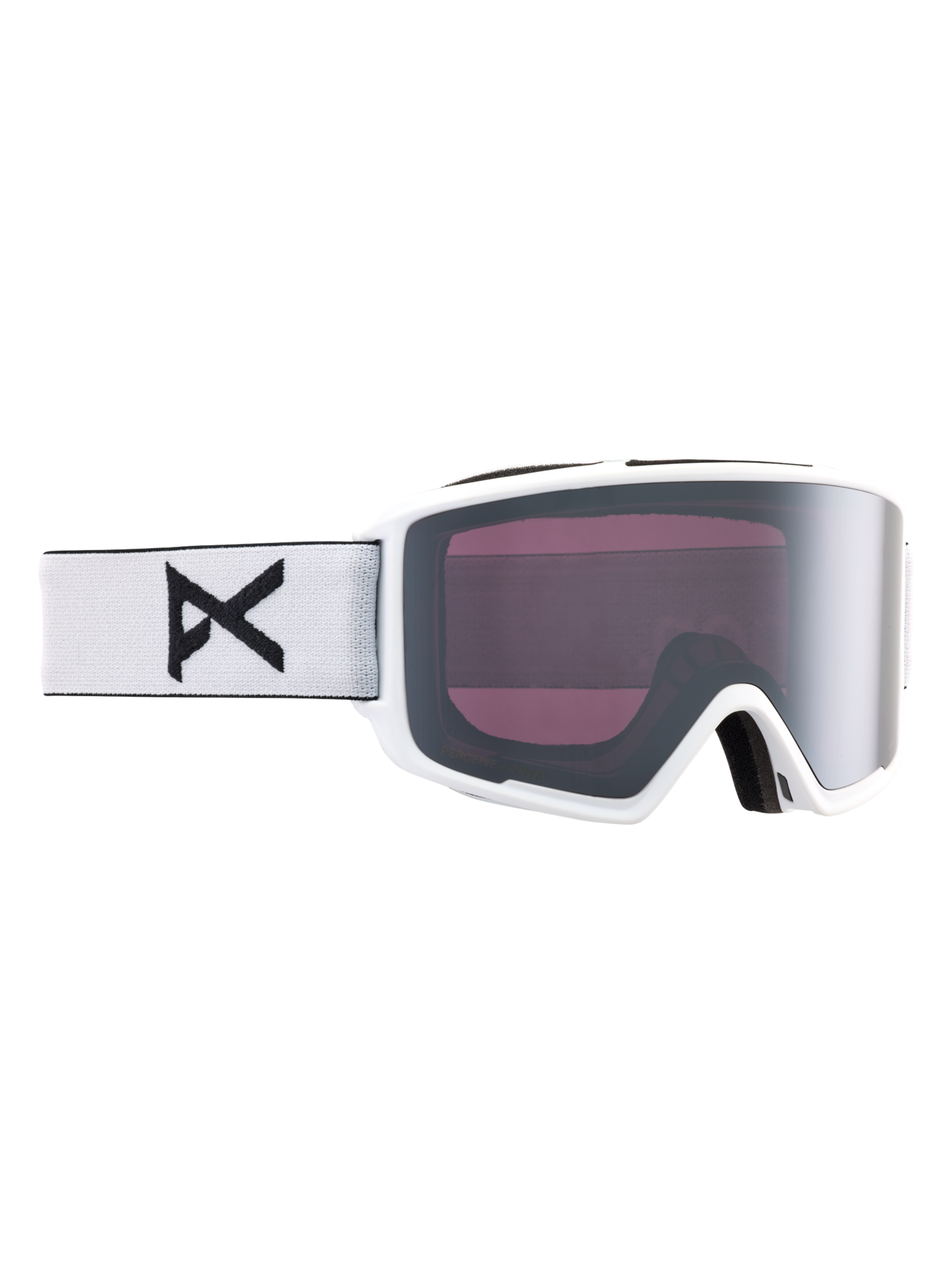 Product image of Anon M3 Goggles + Bonus Lens + MFI® Face Mask[Variant:Frame: White, Lens: Perceive Sunny Onyx (6% / S4), Spare Lens: Perceive Variable Violet (34% / S2)]