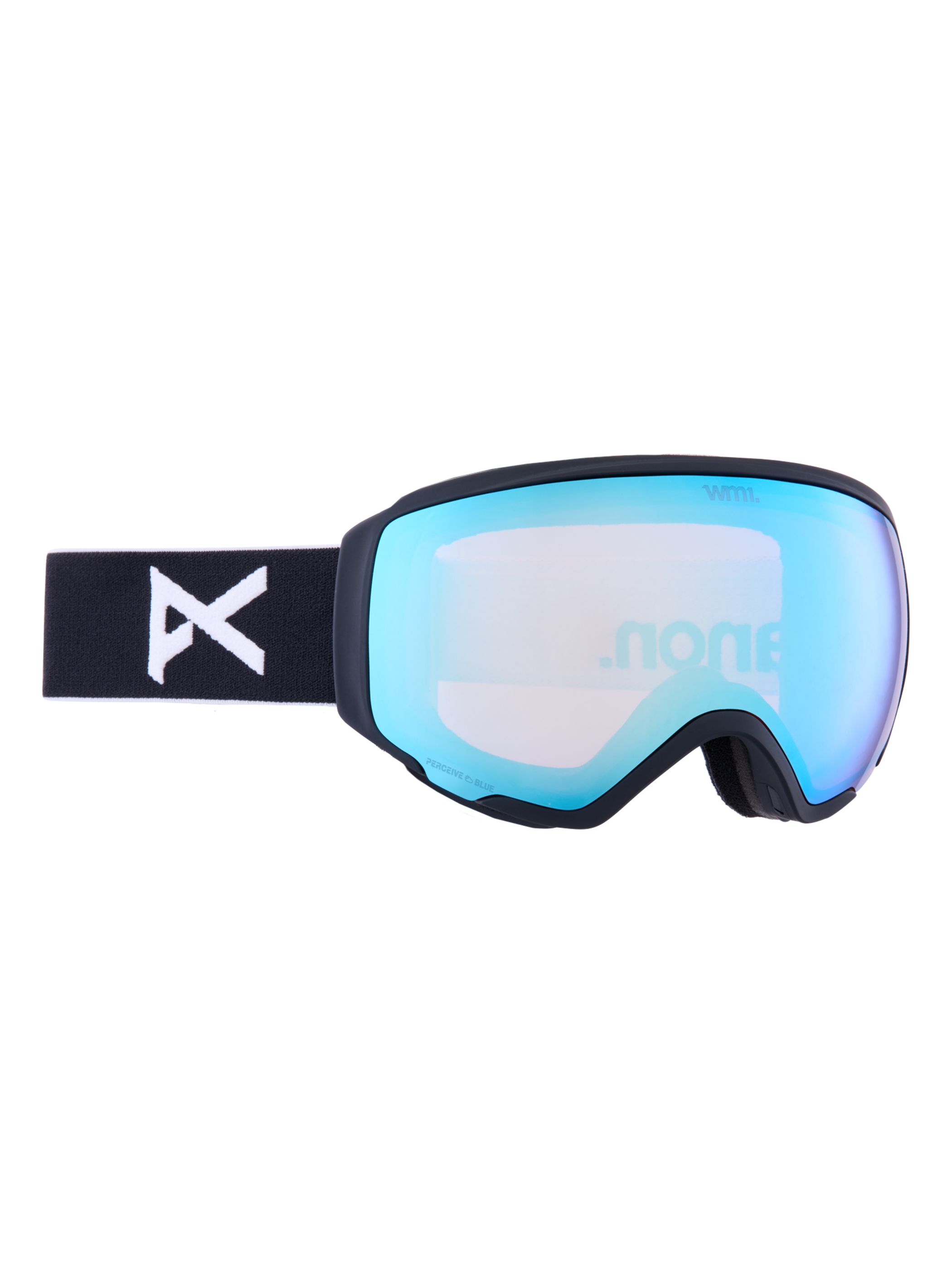 Product image of Anon WM1 Goggles + Bonus Lens + MFI® Face Mask[Variant:Frame: Black, Lens: Perceive Variable Blue (21% / S2), Spare Lens: Perceive Cloudy Pink (53% / S1)]