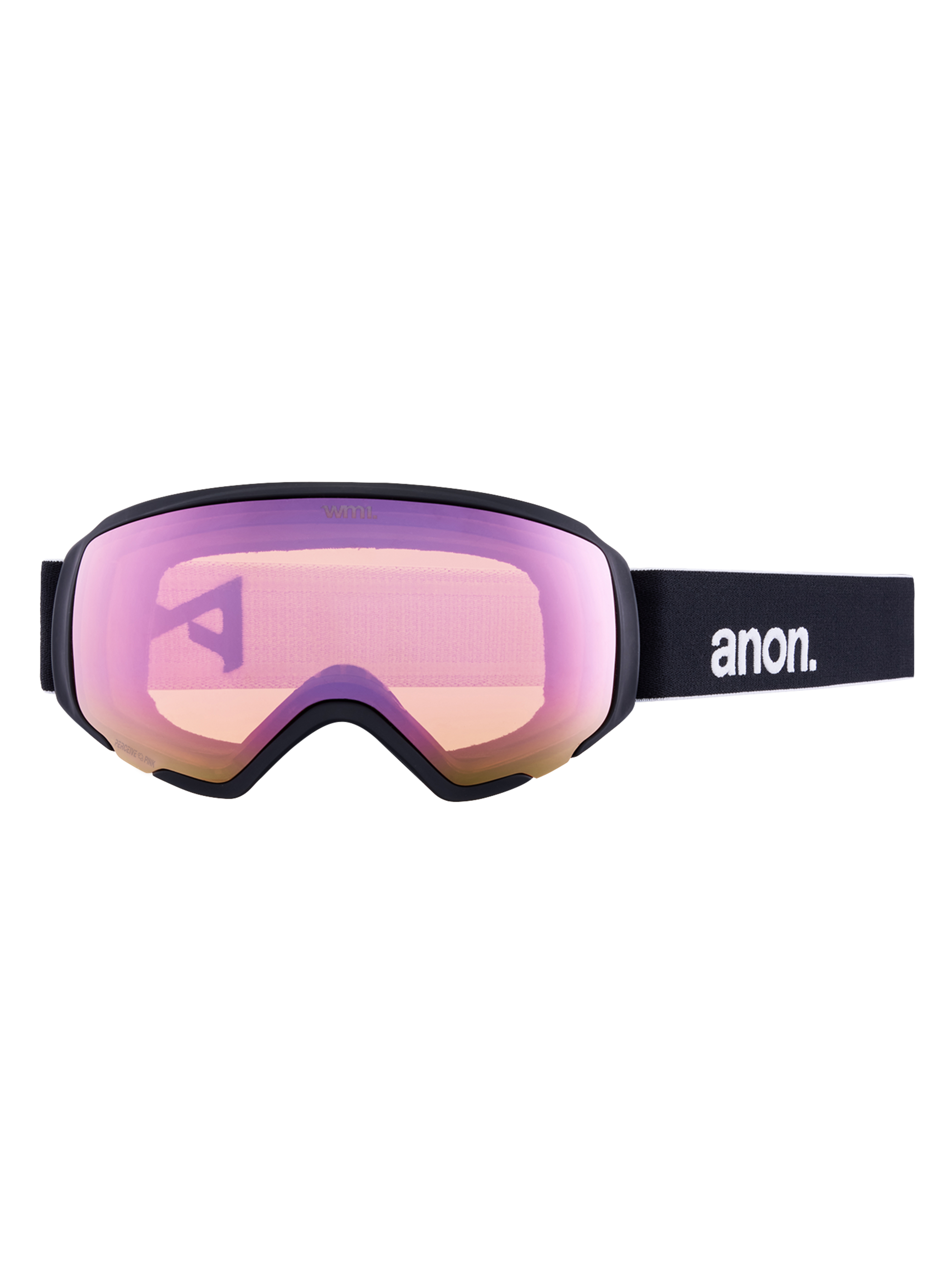 Product image of Anon WM1 Goggles + Bonus Lens + MFI® Face Mask[Variant:Frame: Black, Lens: Perceive Variable Blue (21% / S2), Spare Lens: Perceive Cloudy Pink (53% / S1)]