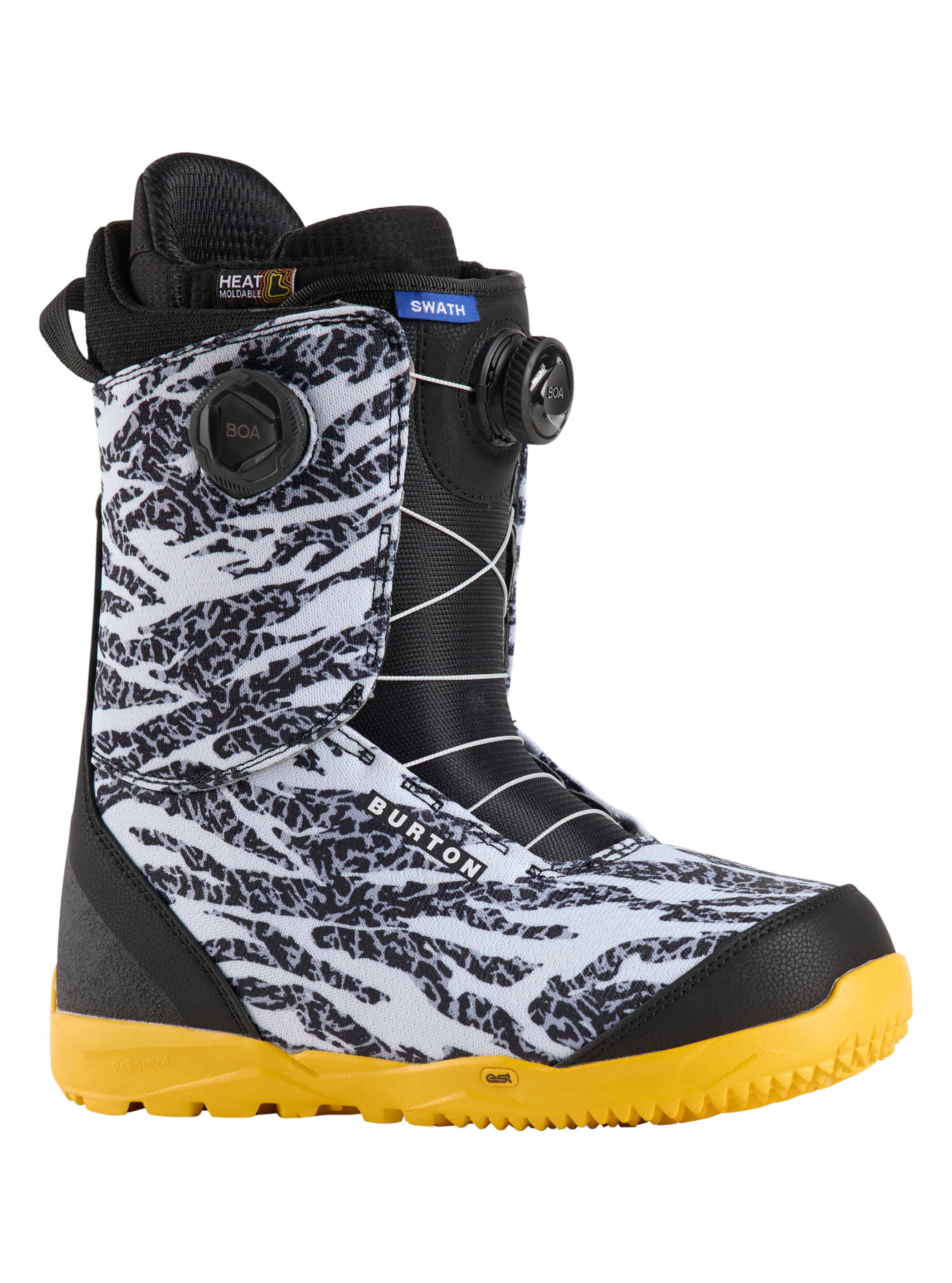Product image of Men's Burton Swath BOA® Snowboard Boots[Variant:Zebra / Goldenrod]