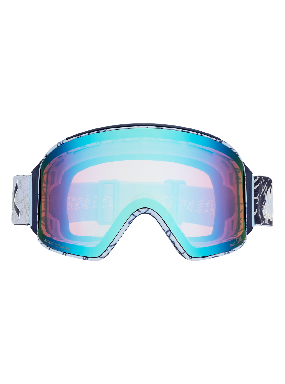Product image of Anon M4 Goggles (Cylindrical) + Bonus Lens + MFI® Face Mask[Variant:Frame: LB Midnight Gus, Lens: Perceive Variable Blue (21% / S2), Spare Lens: Perceive Cloudy Pink (53% / S1)]