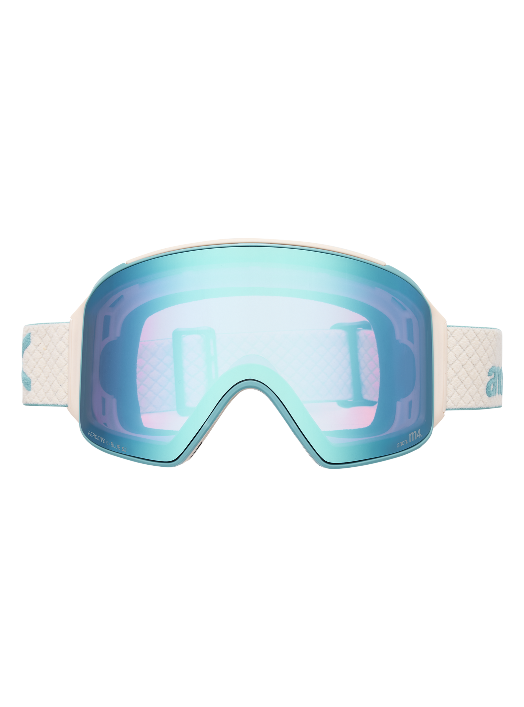 Product image of Anon M4 Goggles (Cylindrical) + Bonus Lens + MFI® Face Mask[Variant:Frame: Oat, Lens: Perceive Variable Blue (21% / S2), Spare Lens: Perceive Cloudy Pink (53% / S1)]