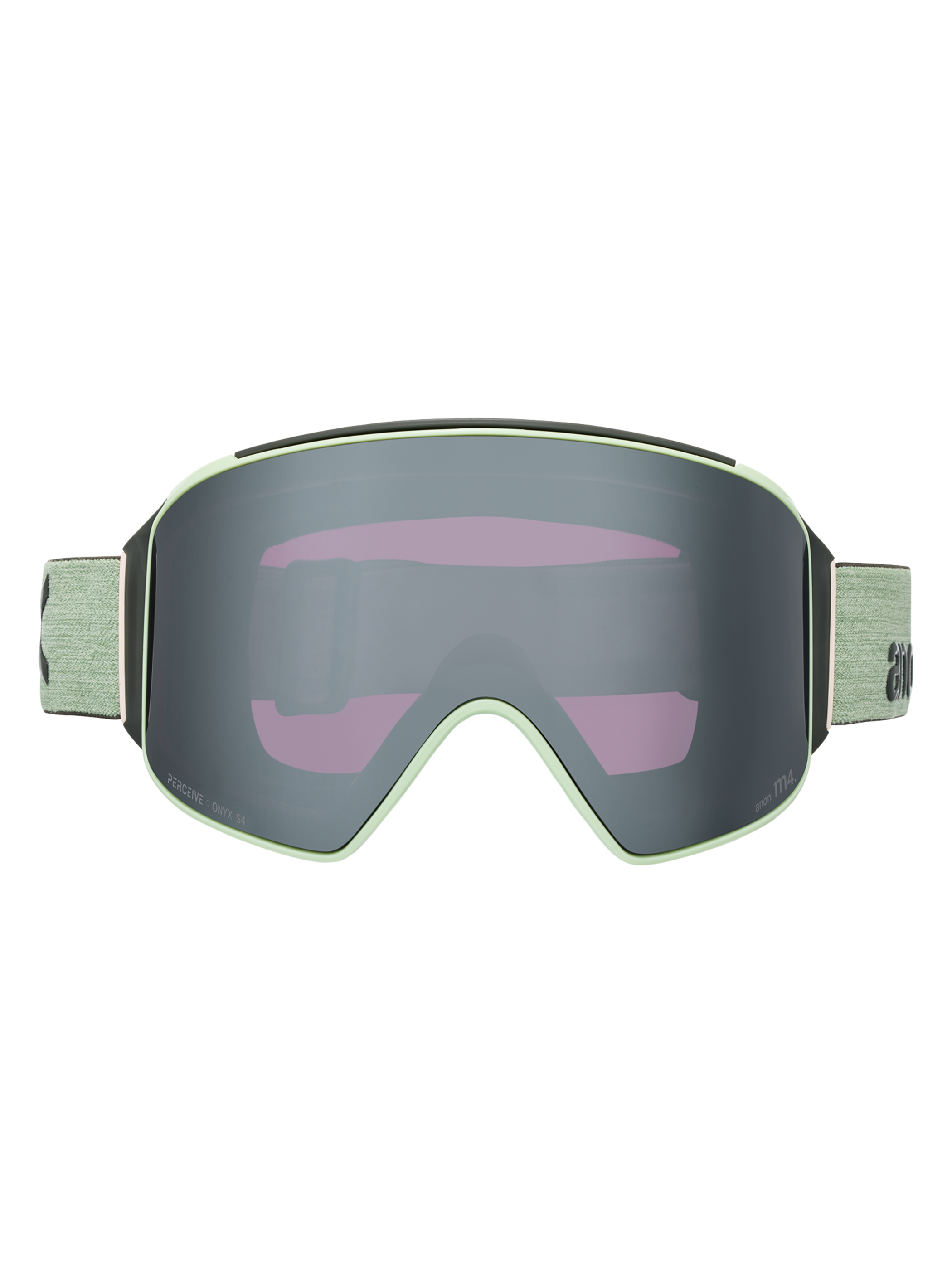 Product image of Anon M4 Goggles (Cylindrical) + Bonus Lens + MFI® Face Mask[Variant:Frame: Soft Sage, Lens: Perceive Sunny Onyx (6% / S4), Spare Lens: Perceive Variable Violet (34% / S2)]