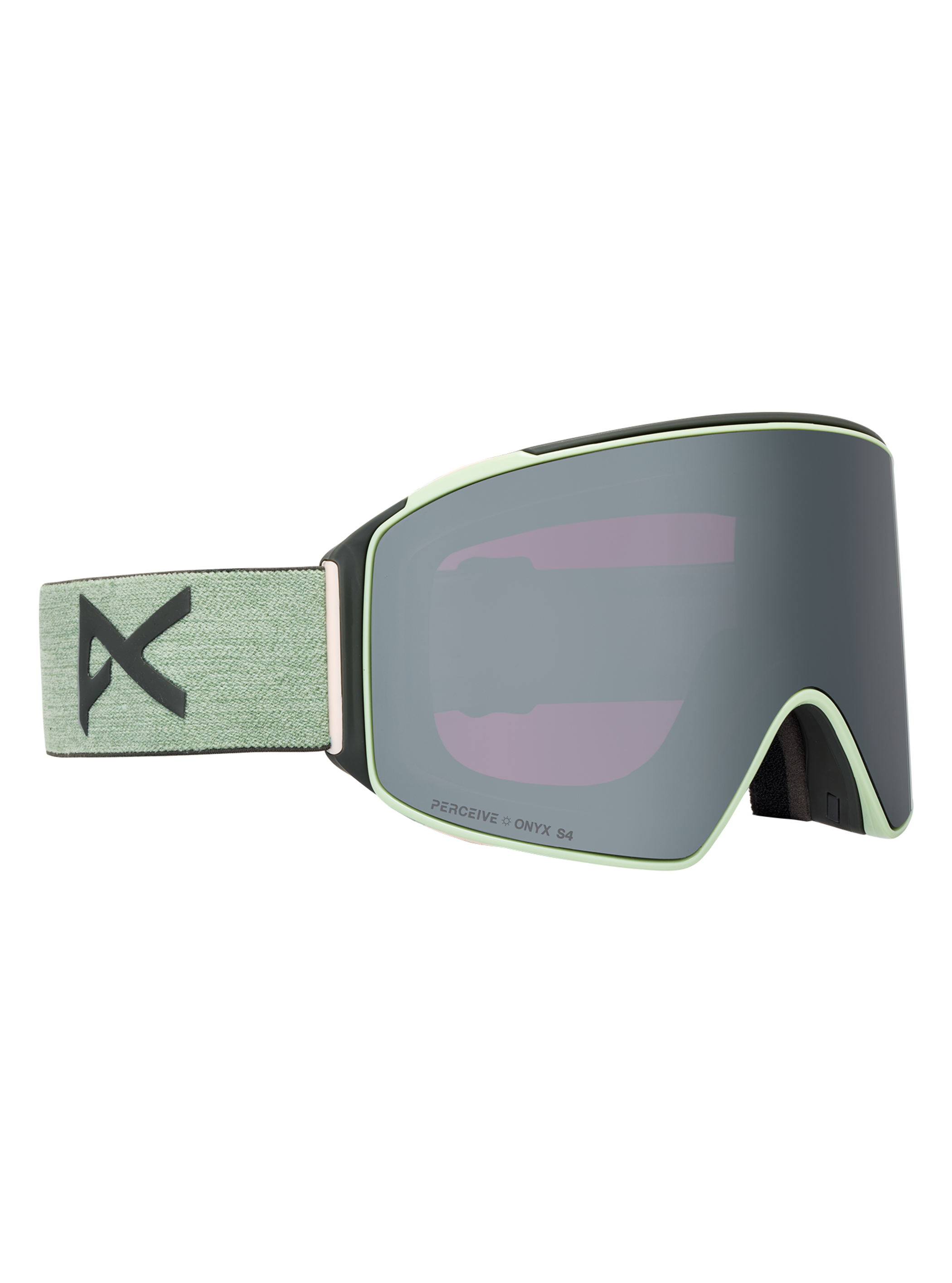 Product image of Anon M4 Goggles (Cylindrical) + Bonus Lens + MFI® Face Mask[Variant:Frame: Soft Sage, Lens: Perceive Sunny Onyx (6% / S4), Spare Lens: Perceive Variable Violet (34% / S2)]