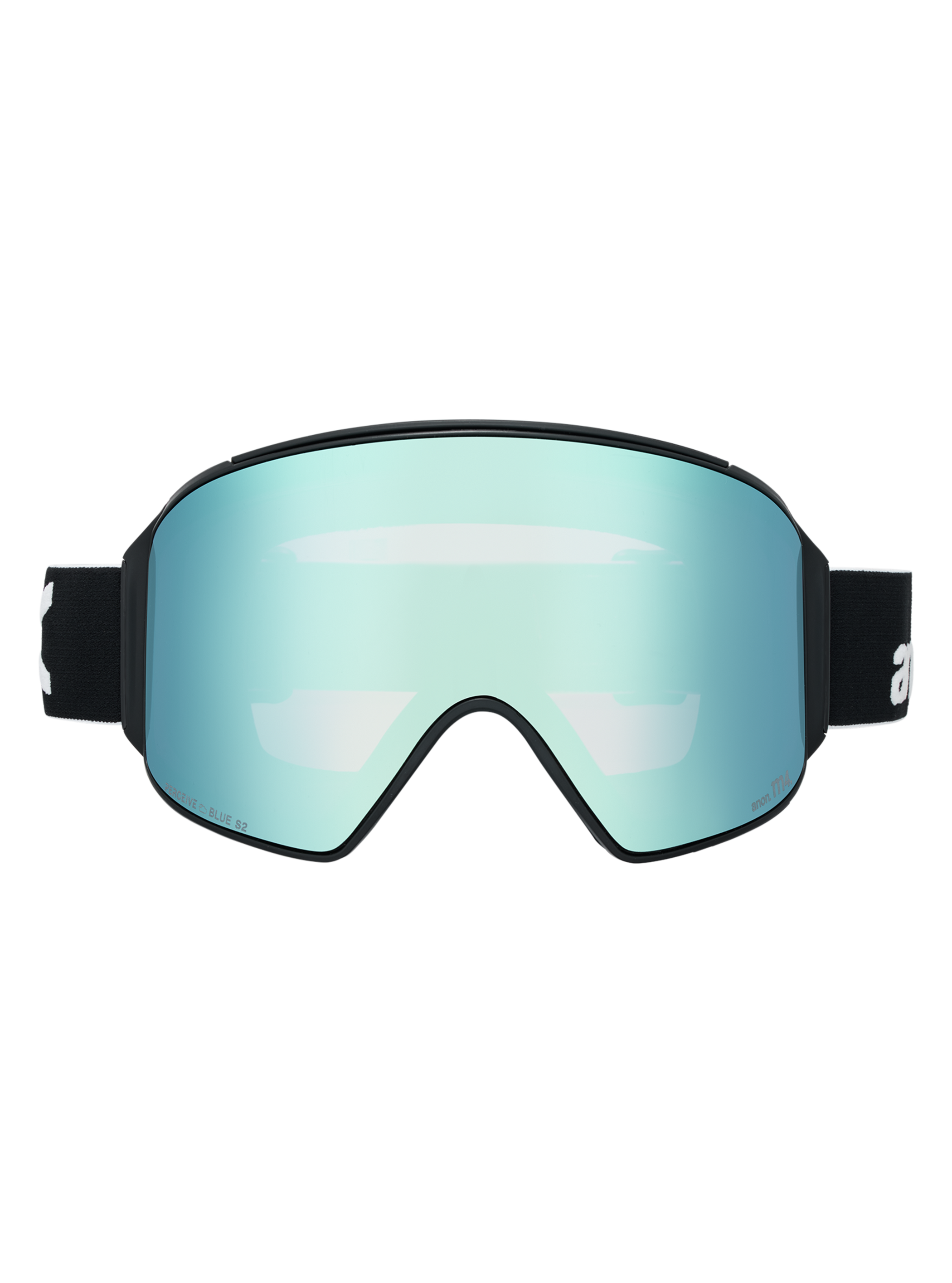Product image of Anon M4 Goggles (Cylindrical) + Bonus Lens + MFI® Face Mask[Variant:Frame: Black, Lens: Perceive Variable Blue (21% / S2), Spare Lens: Perceive Cloudy Pink (53% / S1)]