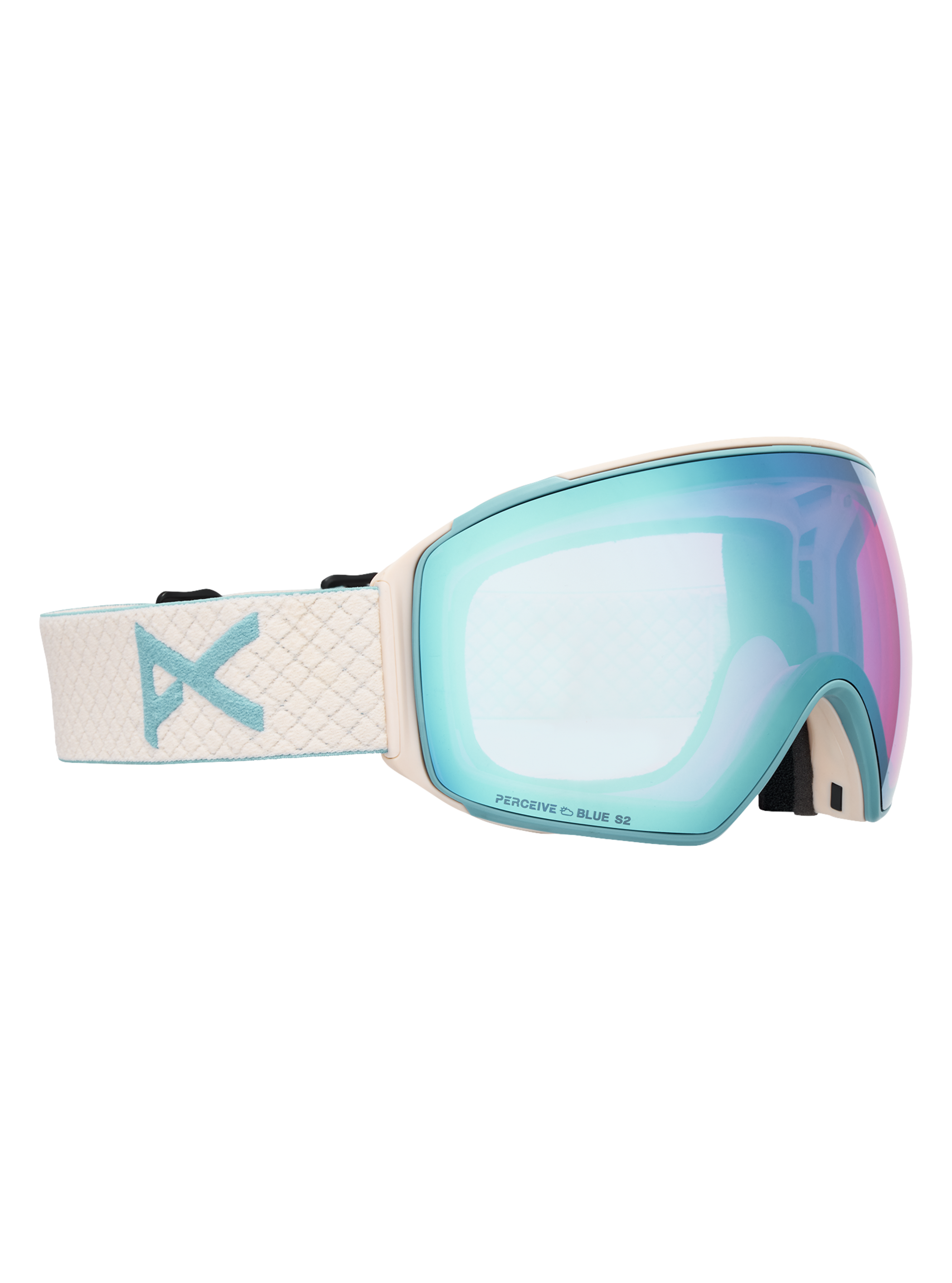 Product image of Anon M4 Goggles (Toric) + Bonus Perceive Lens + MFI® Face Mask[Variant:Frame: Oat, Lens: Perceive Variable Blue (21% / S2), Spare Lens: Perceive Cloudy Pink (53% / S1)]