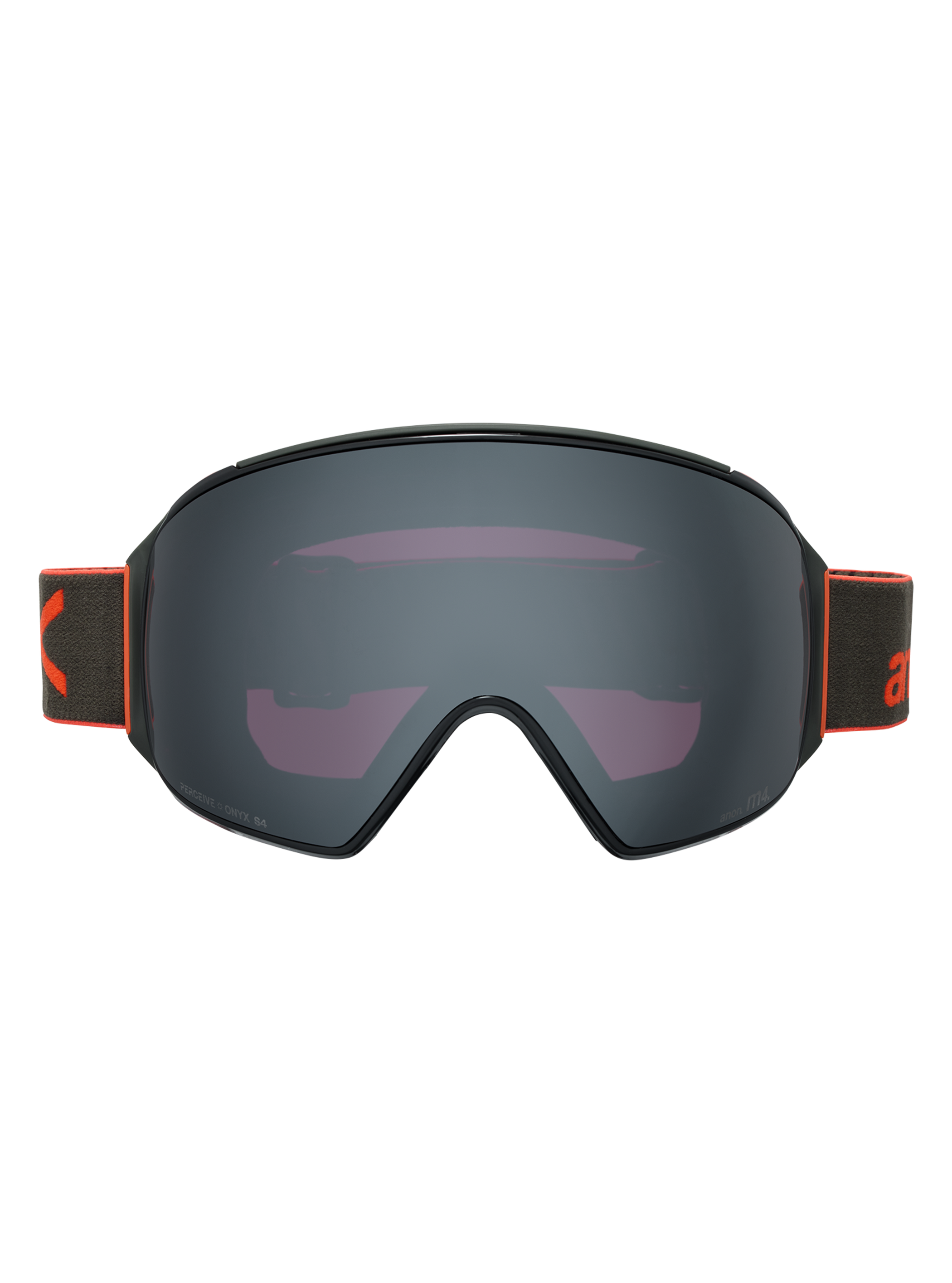 Product image of Anon M4 Goggles (Toric) + Bonus Perceive Lens + MFI® Face Mask[Variant:Frame: Fiesta Red, Lens: Perceive Sunny Onyx (6% / S4), Spare Lens: Perceive Variable Violet (34% / S2)]