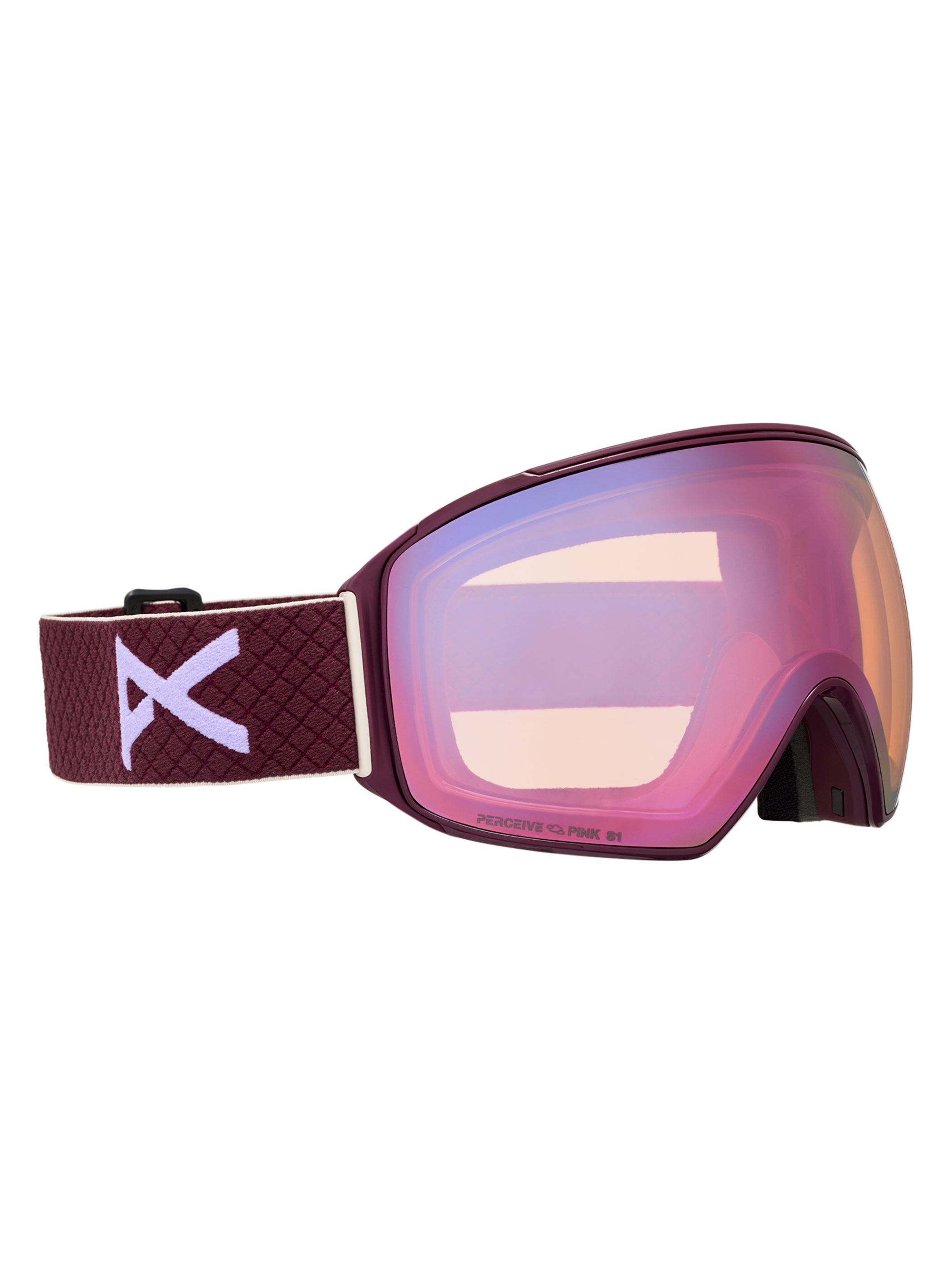 Product image of Anon M4 Goggles (Toric) + Bonus Perceive Lens + MFI® Face Mask[Variant:Frame: Deep Cherry, Lens: Perceive Cloudy Pink (53% / S1), Spare Lens: Perceive Variable Blue (21% / S2)]