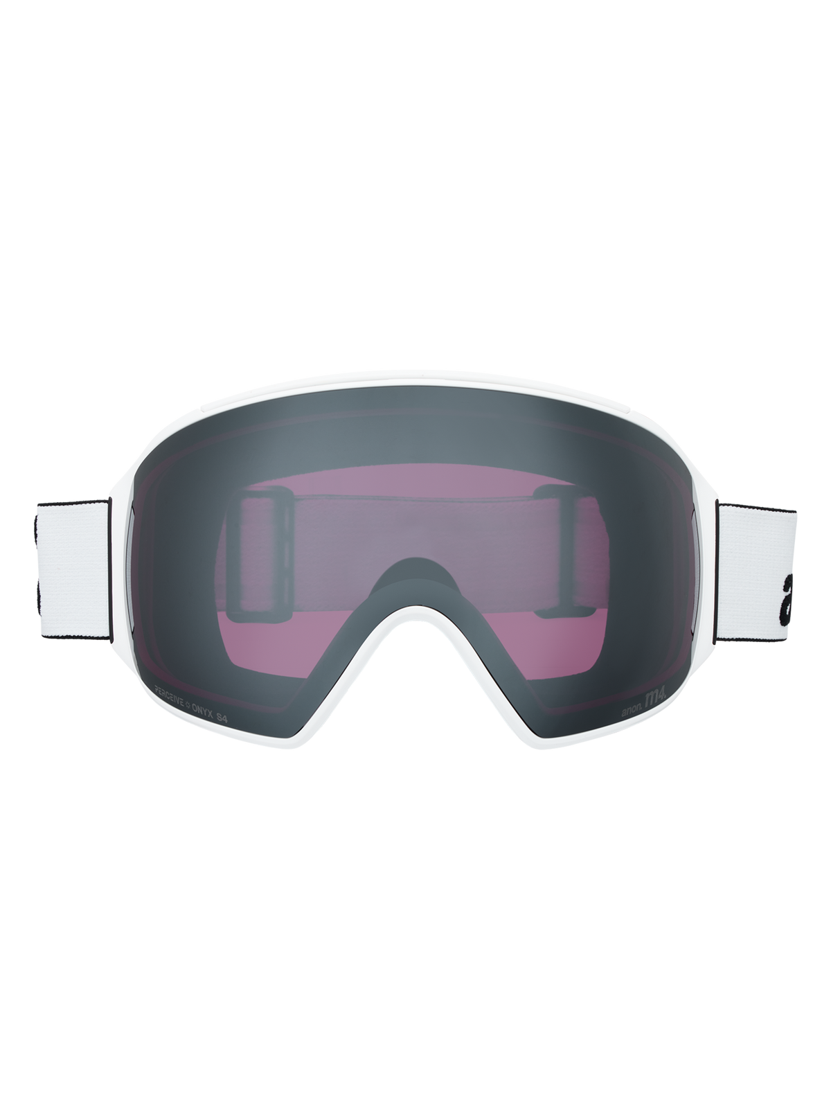 Product image of Anon M4 Goggles (Toric) + Bonus Perceive Lens + MFI® Face Mask[Variant:Frame: White, Lens: Perceive Sunny Onyx (6% / S4), Spare Lens: Perceive Variable Violet (34% / S2)]