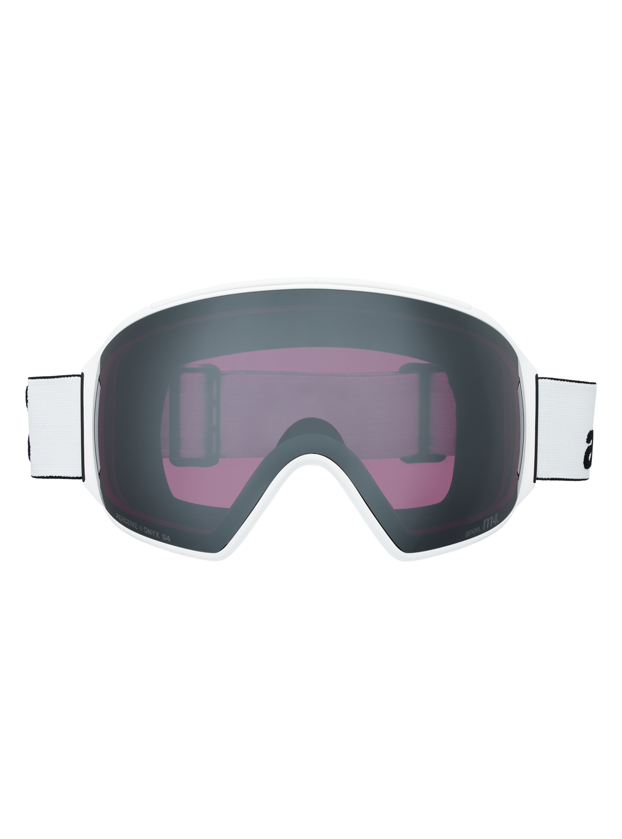 Product image of Anon M4 Goggles (Toric) + Bonus Perceive Lens + MFI® Face Mask[Variant:Frame: White, Lens: Perceive Sunny Onyx (6% / S4), Spare Lens: Perceive Variable Violet (34% / S2)]