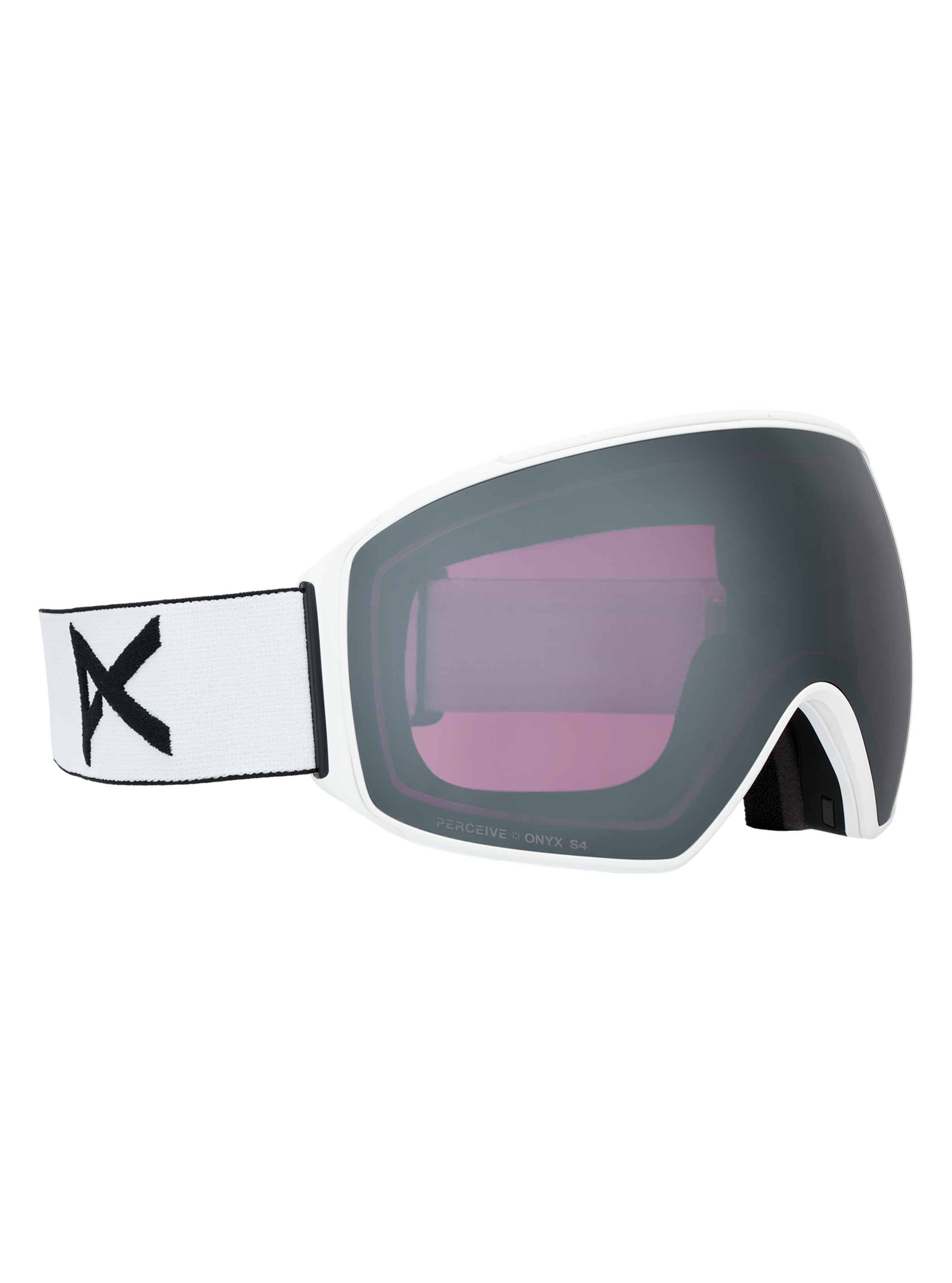 Product image of Anon M4 Goggles (Toric) + Bonus Perceive Lens + MFI® Face Mask[Variant:Frame: White, Lens: Perceive Sunny Onyx (6% / S4), Spare Lens: Perceive Variable Violet (34% / S2)]
