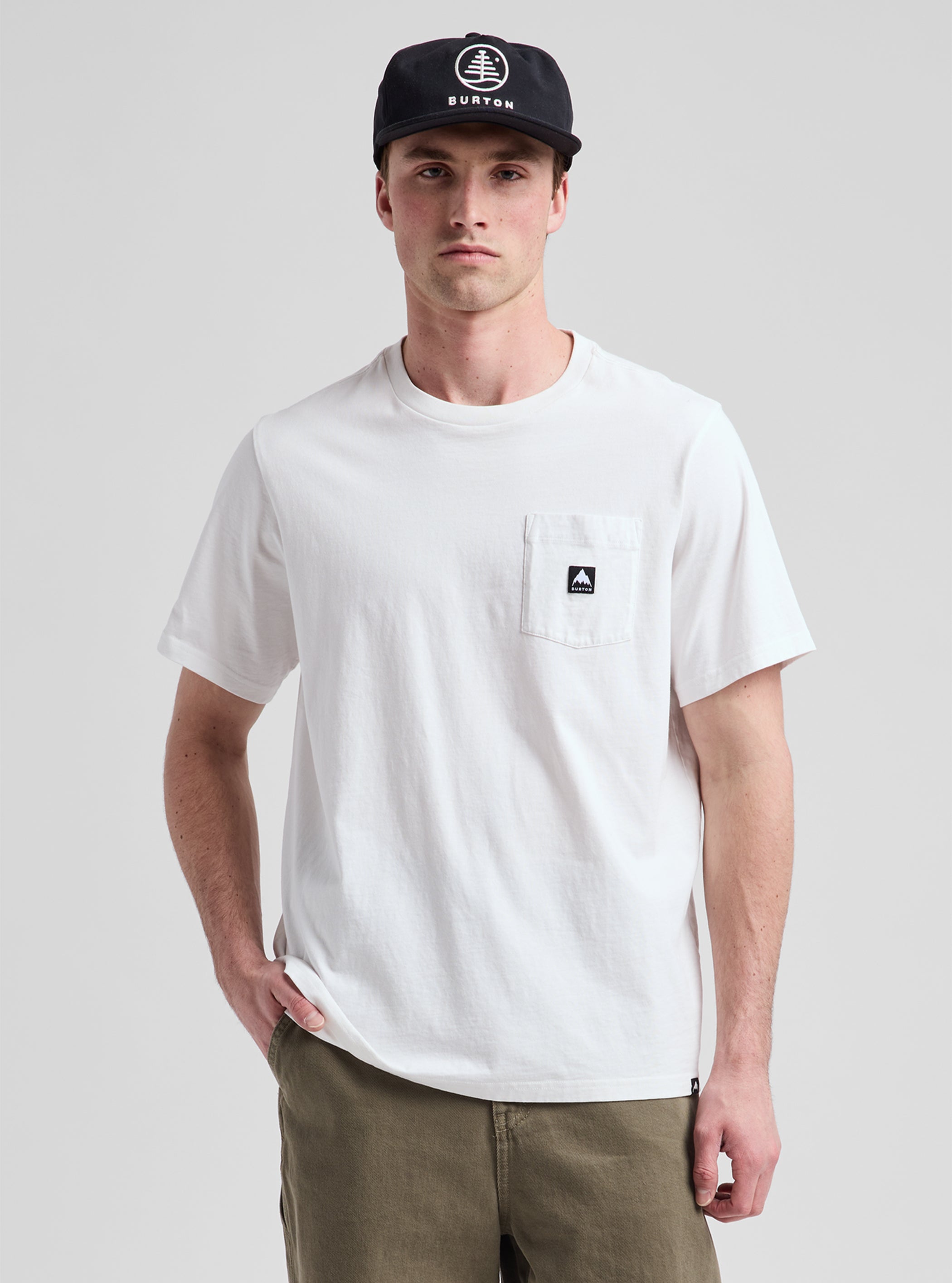 Product image of Burton Colfax Short Sleeve T-Shirt[Variant:Stout White]