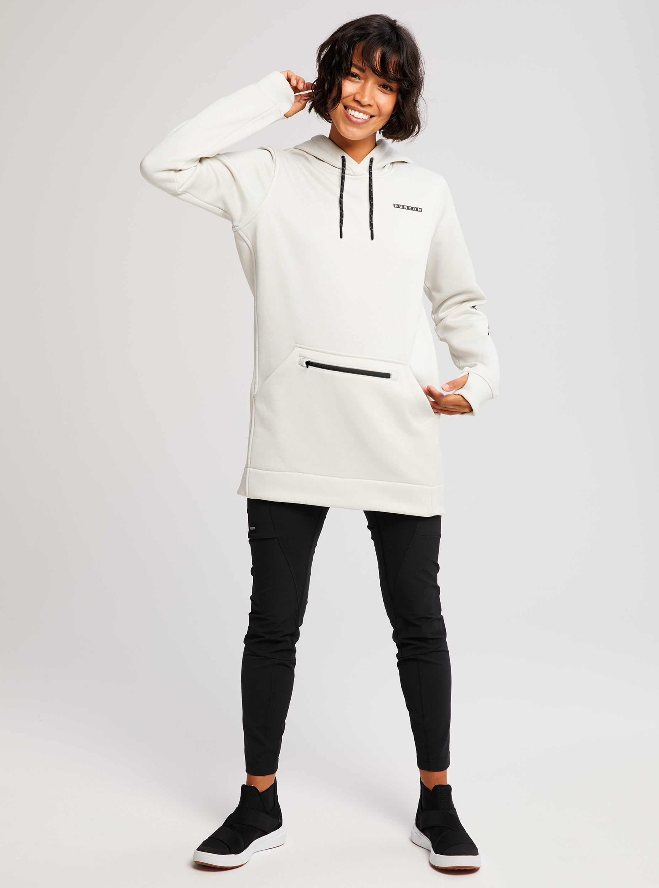 Product image of Women's Burton Oak Long Pullover Hoodie[Variant:Stout White Heather]