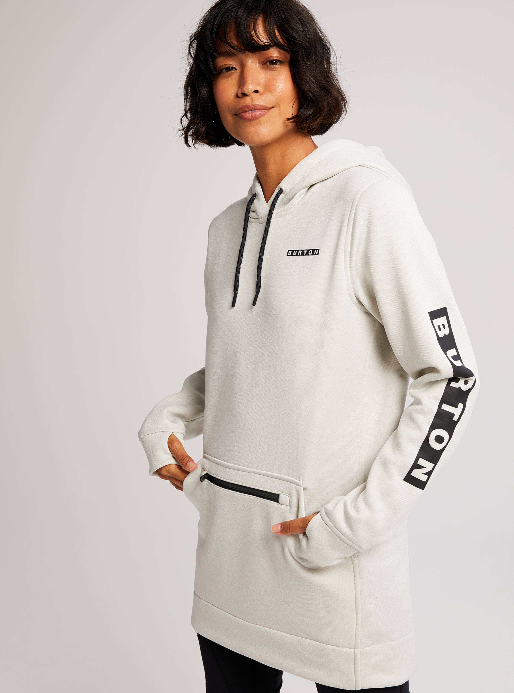 Product image of Women's Burton Oak Long Pullover Hoodie[Variant:Stout White Heather]