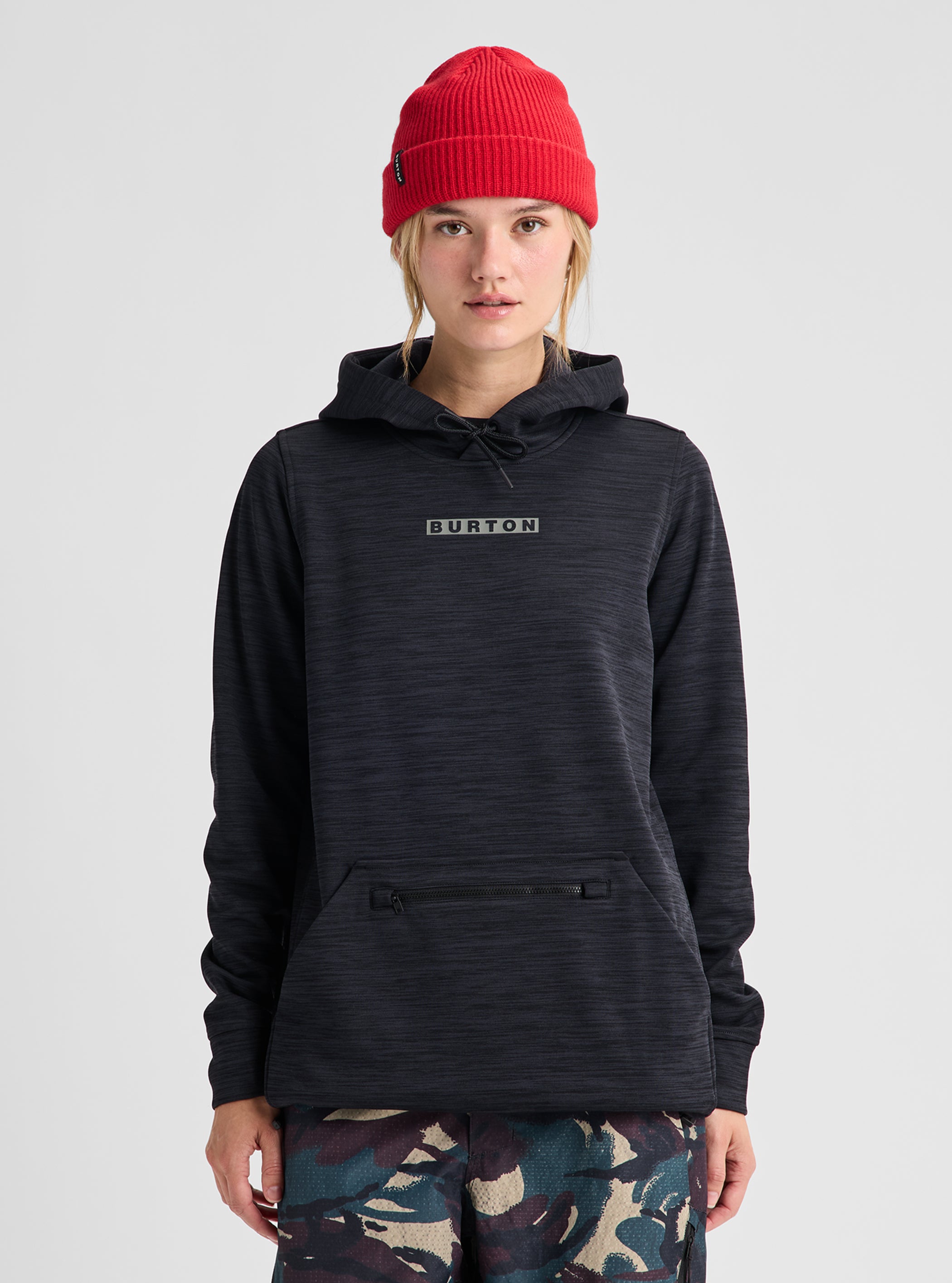 Product image of Women's Burton Oak Long Pullover Hoodie[Variant:True Black Heather]