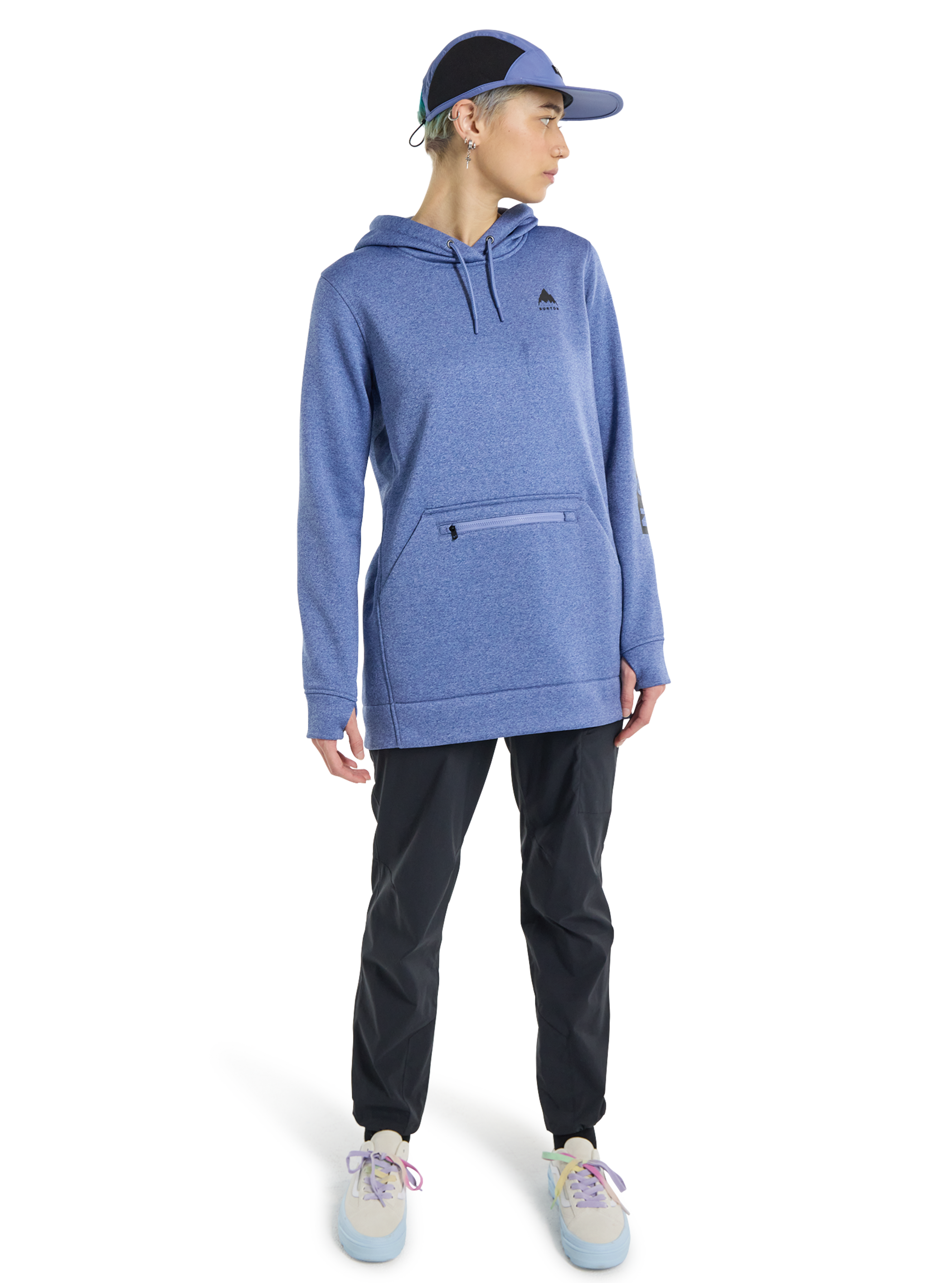 ウィメンズ Burton オーク ロング プルオーバーフーディー