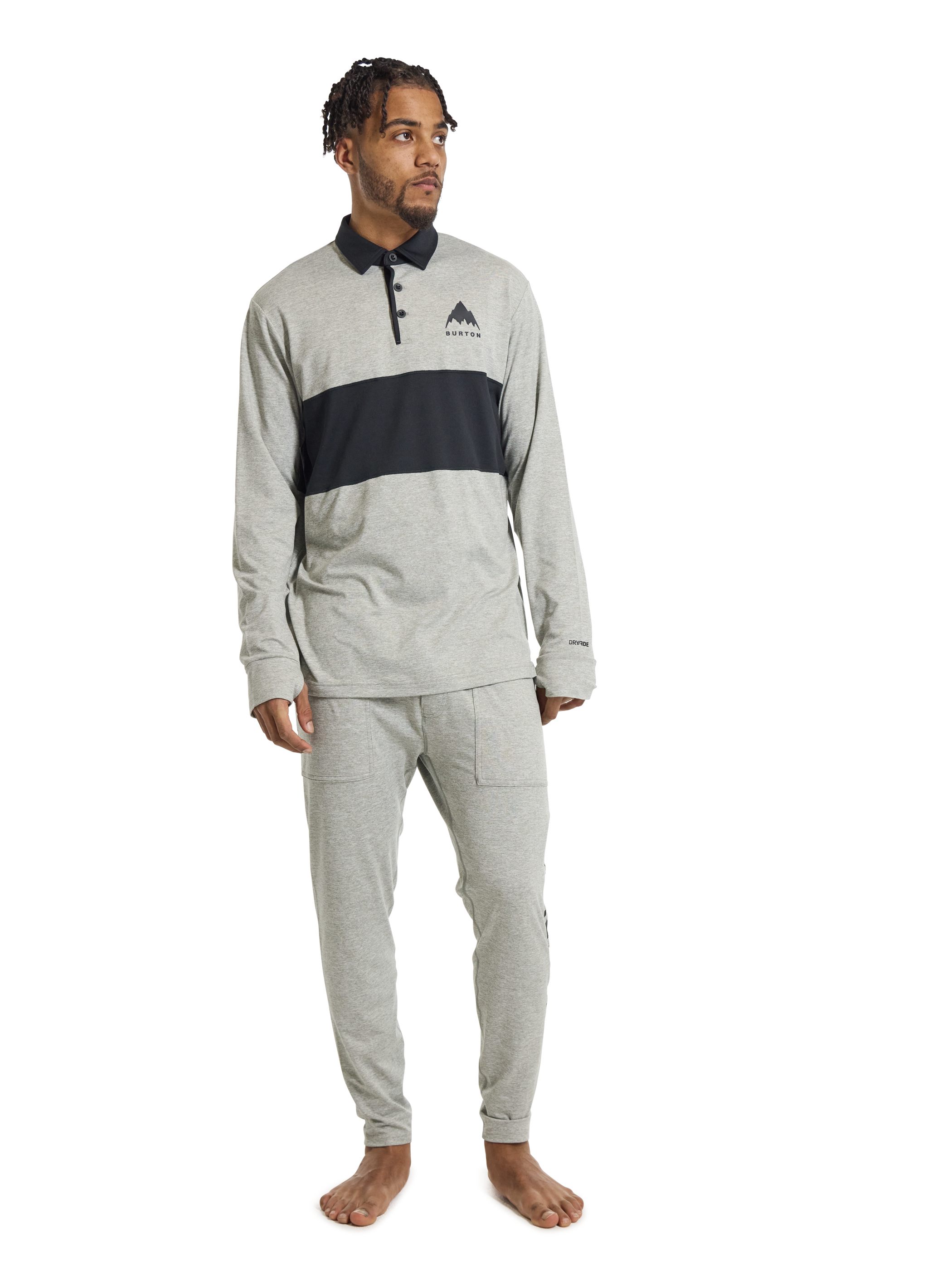 メンズ Burton ミッドウェイト ベースレイヤー ラグビーシャツ