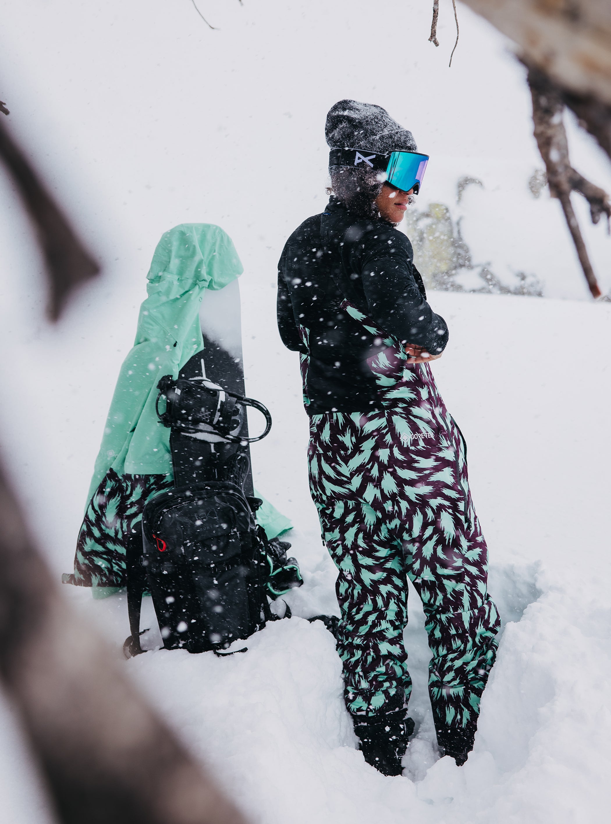 Product image of Women's Burton [ak] Kimmy GORE-TEX 2L Bib Pants[Variant:Fur Purple Root]