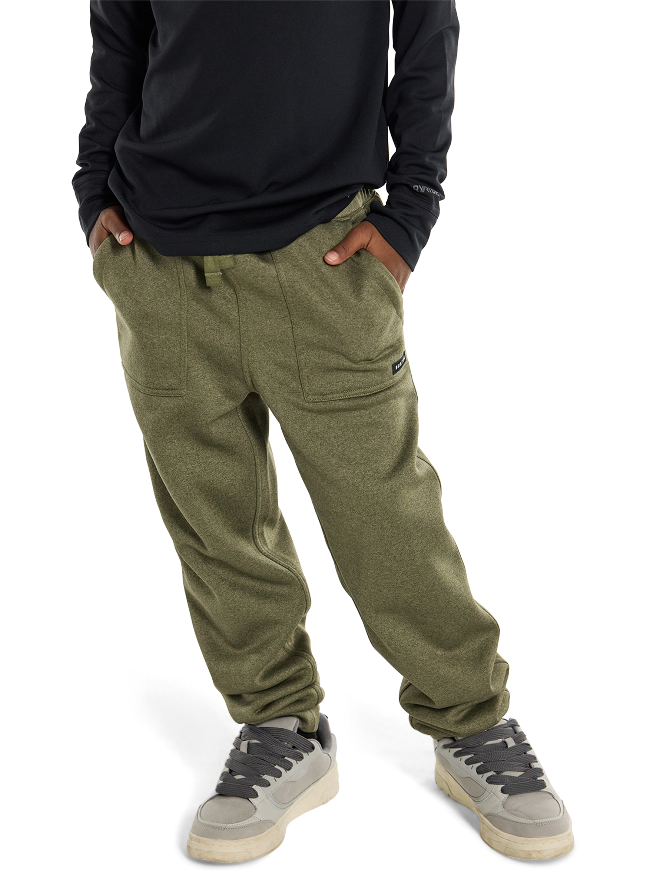 Product image of Kids' Burton Oak Fleece Pants[Variant:Forest Moss Heather]