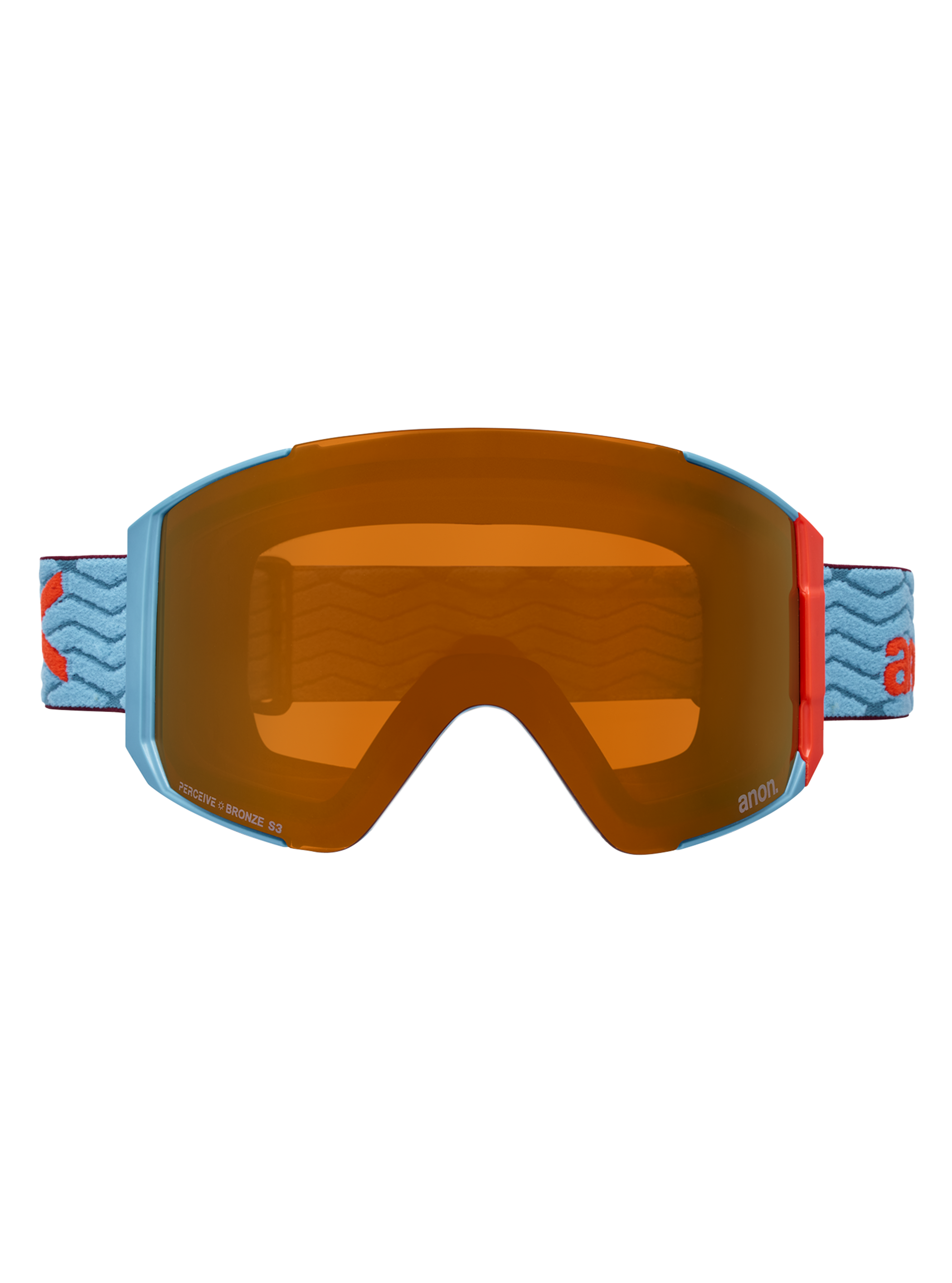 Product image of Anon Sync Goggles + Bonus Lens + MFI® Face Mask[Variant:Frame: Retro Blue, Lens: Perceive Sunny Bronze (17% / S3), Spare Lens: Perceive Cloudy Burst (59% / S1)]